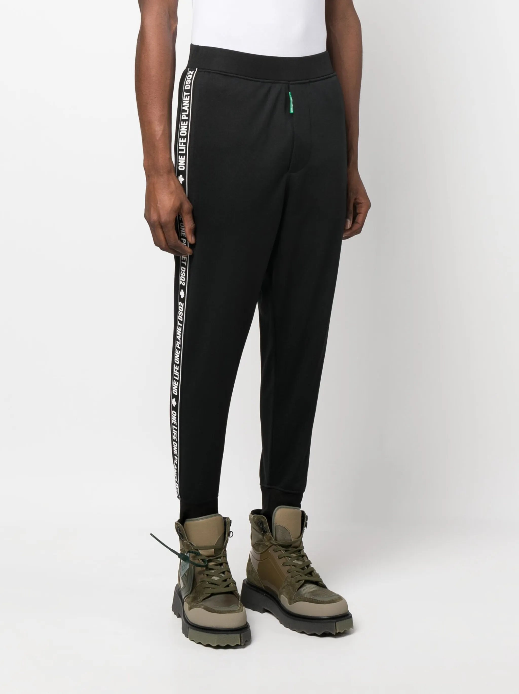 logo-patch track pants