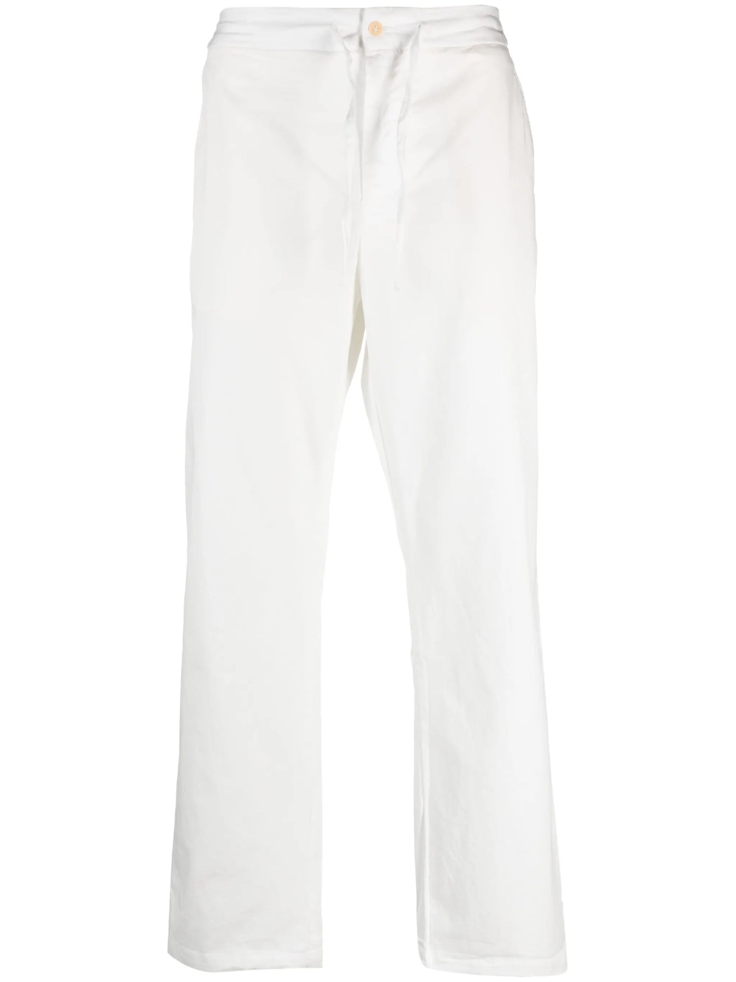 drawstring straight-leg trousers