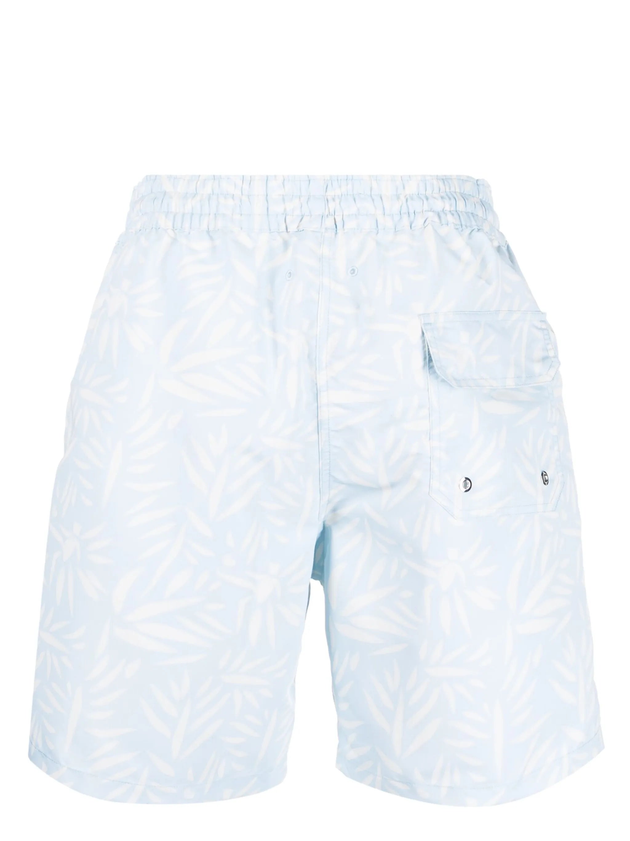 Board abstract-print swim shorts