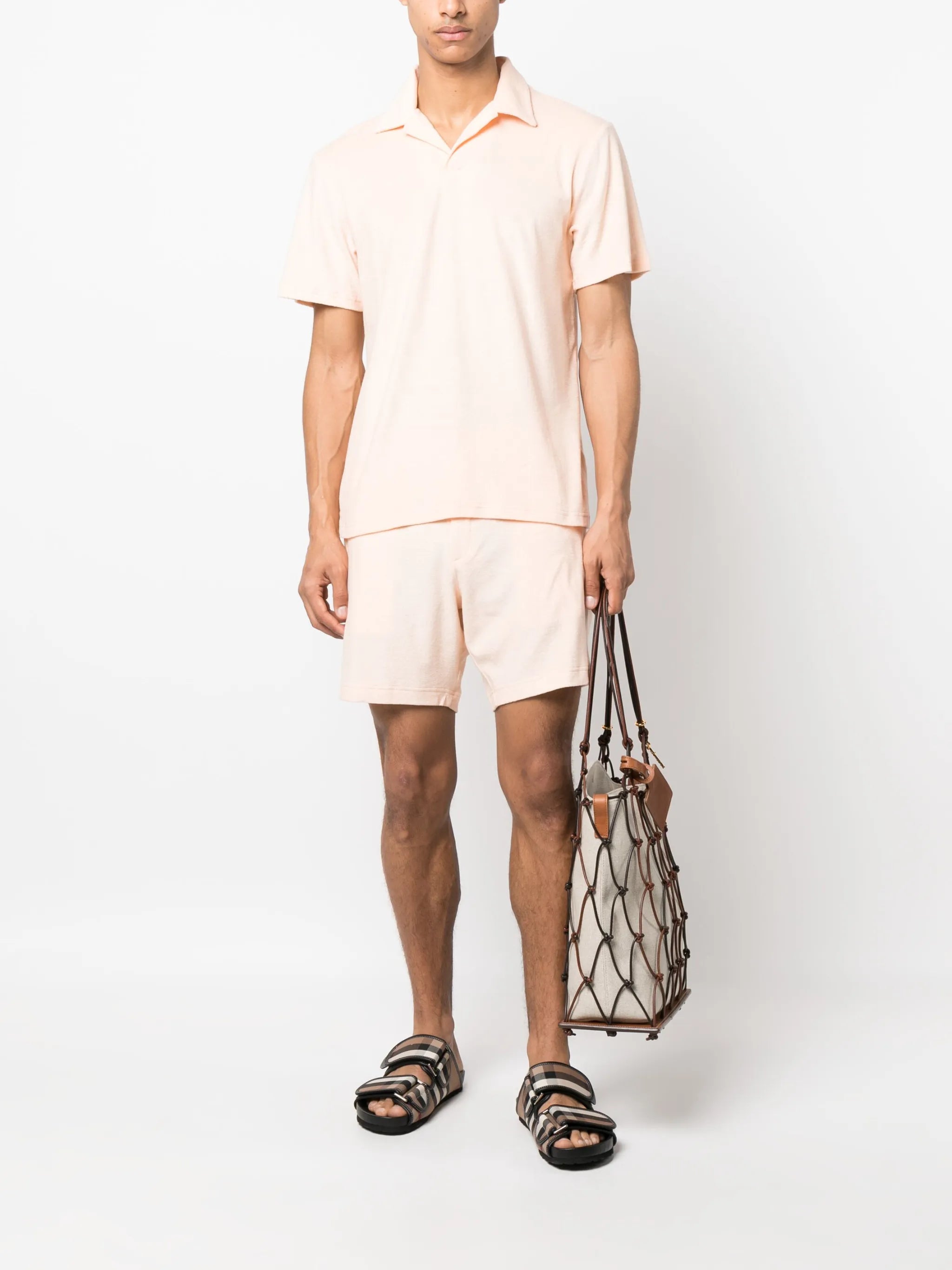 drawstring track shorts