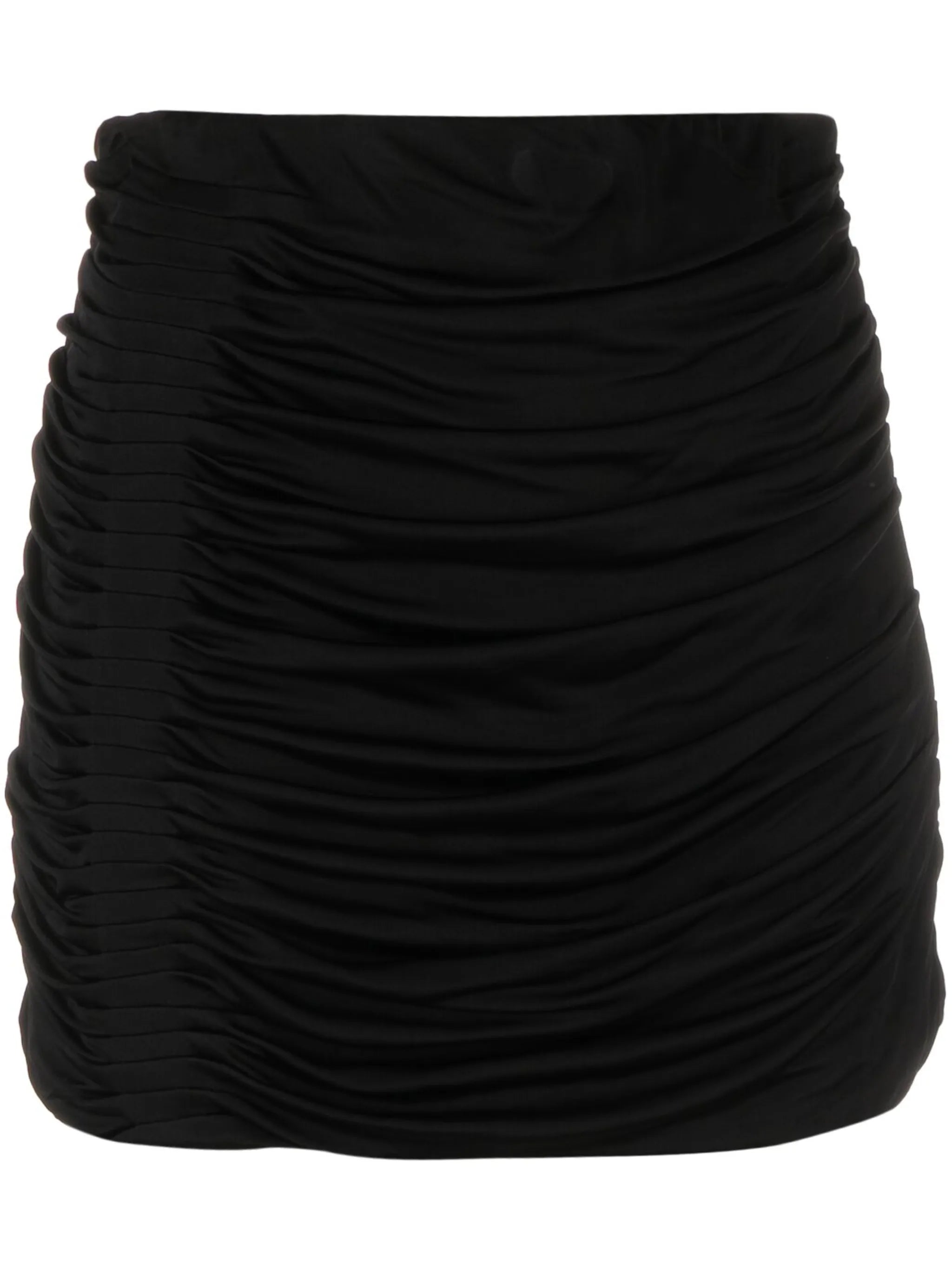 ruched jersey miniskirt