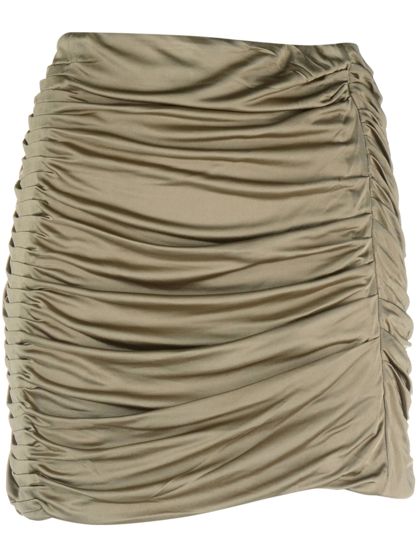 ruched jersey miniskirt