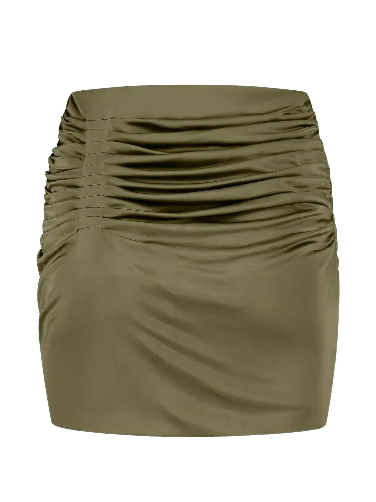 Maroon ruched mini skirt