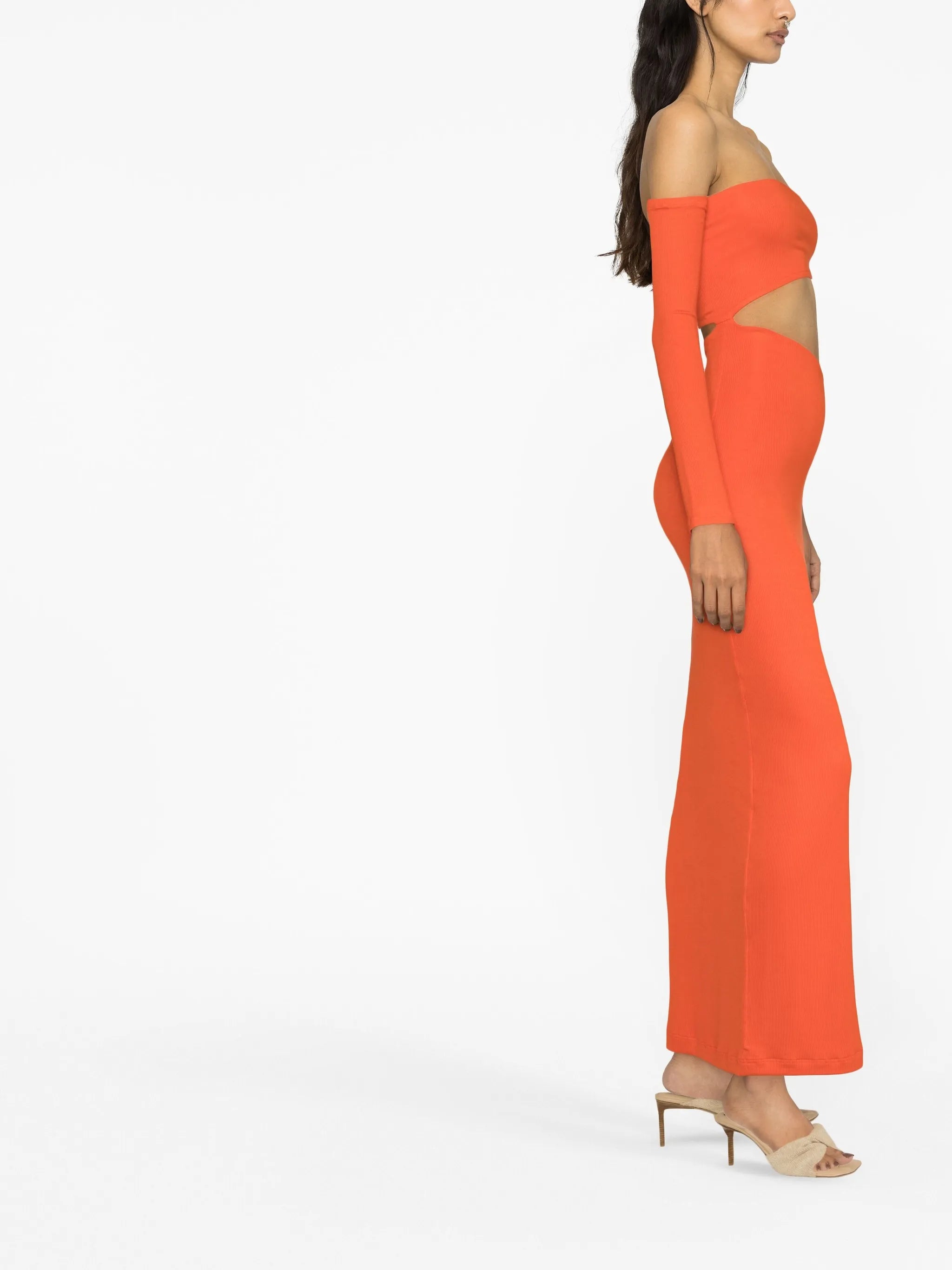 off-shoulder cut-out dress