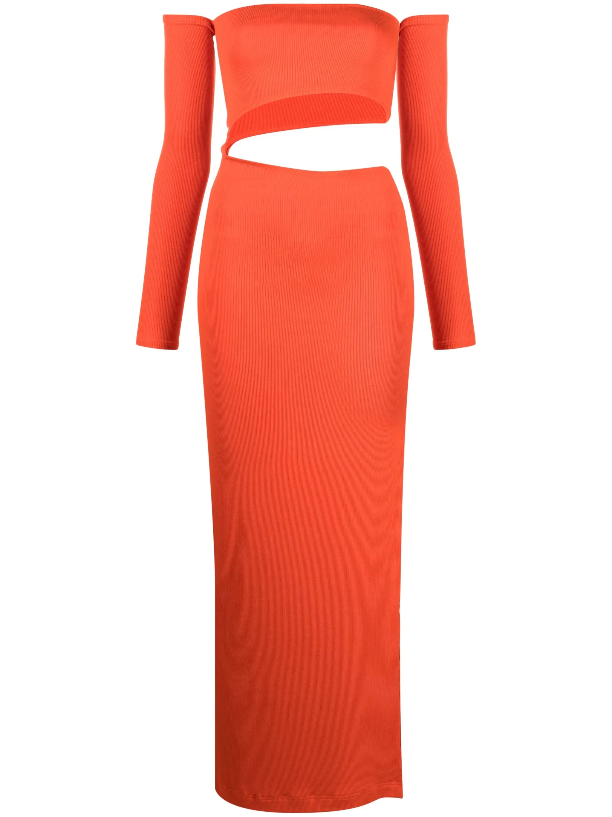 off-shoulder cut-out dress