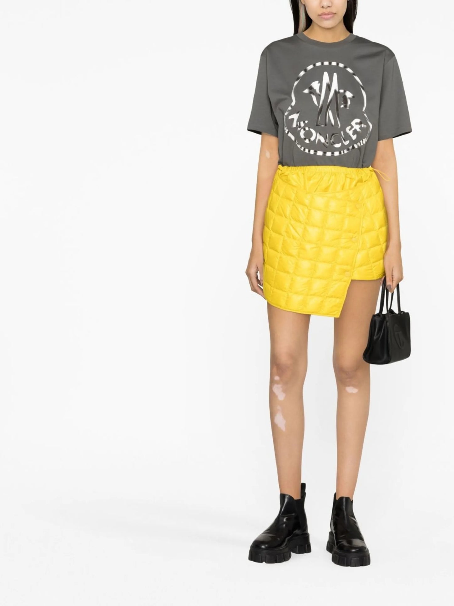 asymmetric quilted skirt