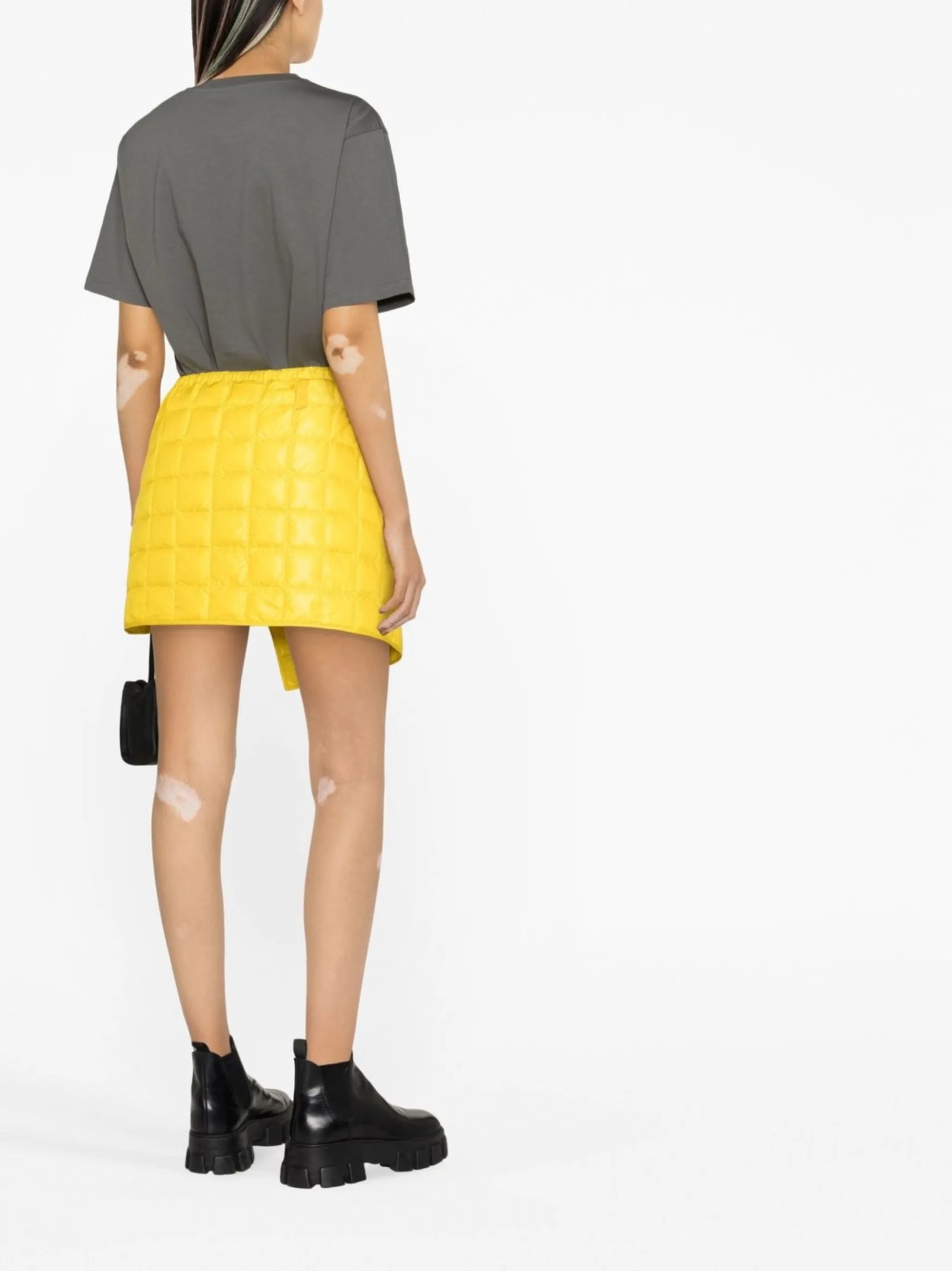 asymmetric quilted skirt