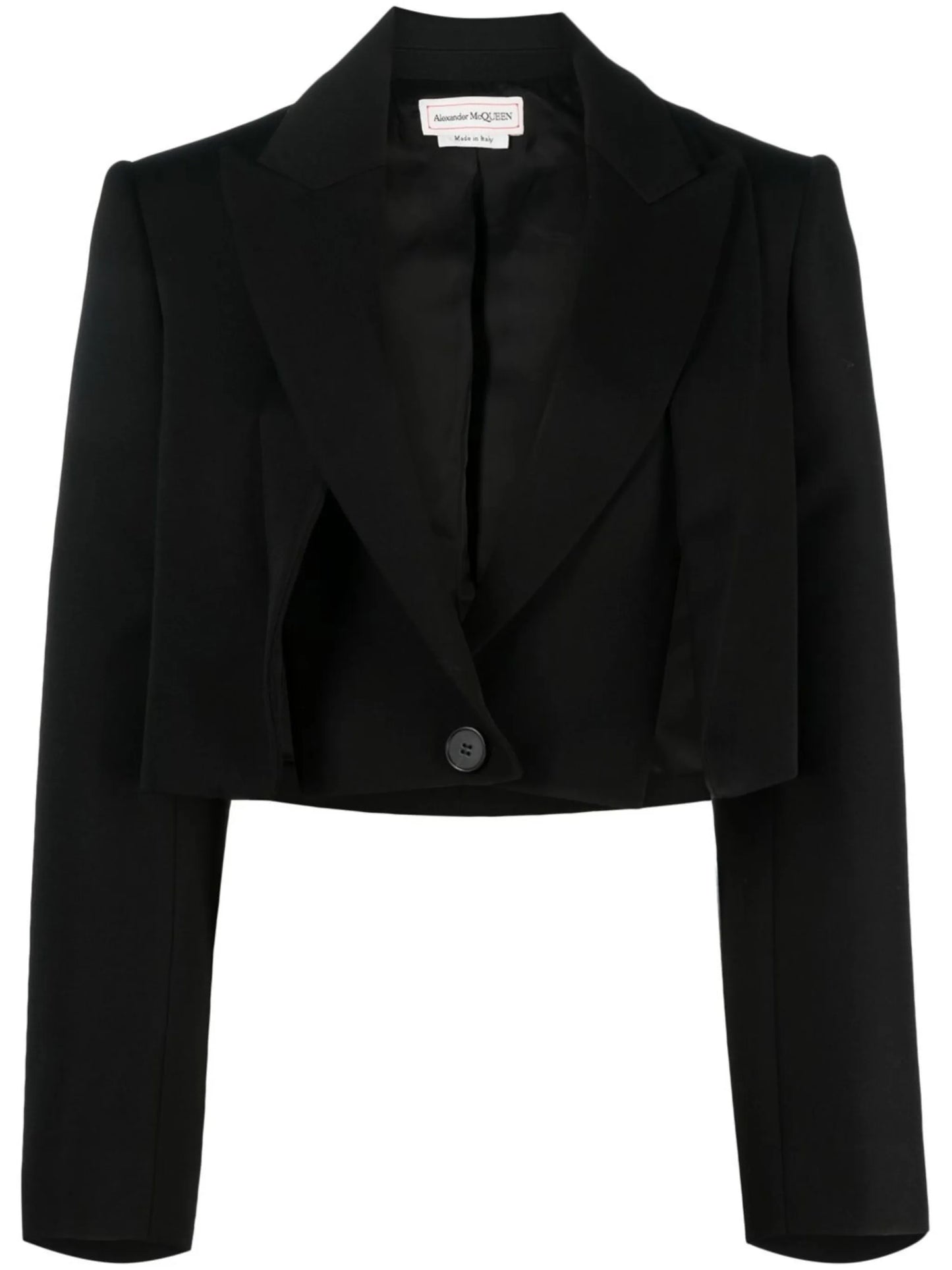 cropped wool blazer