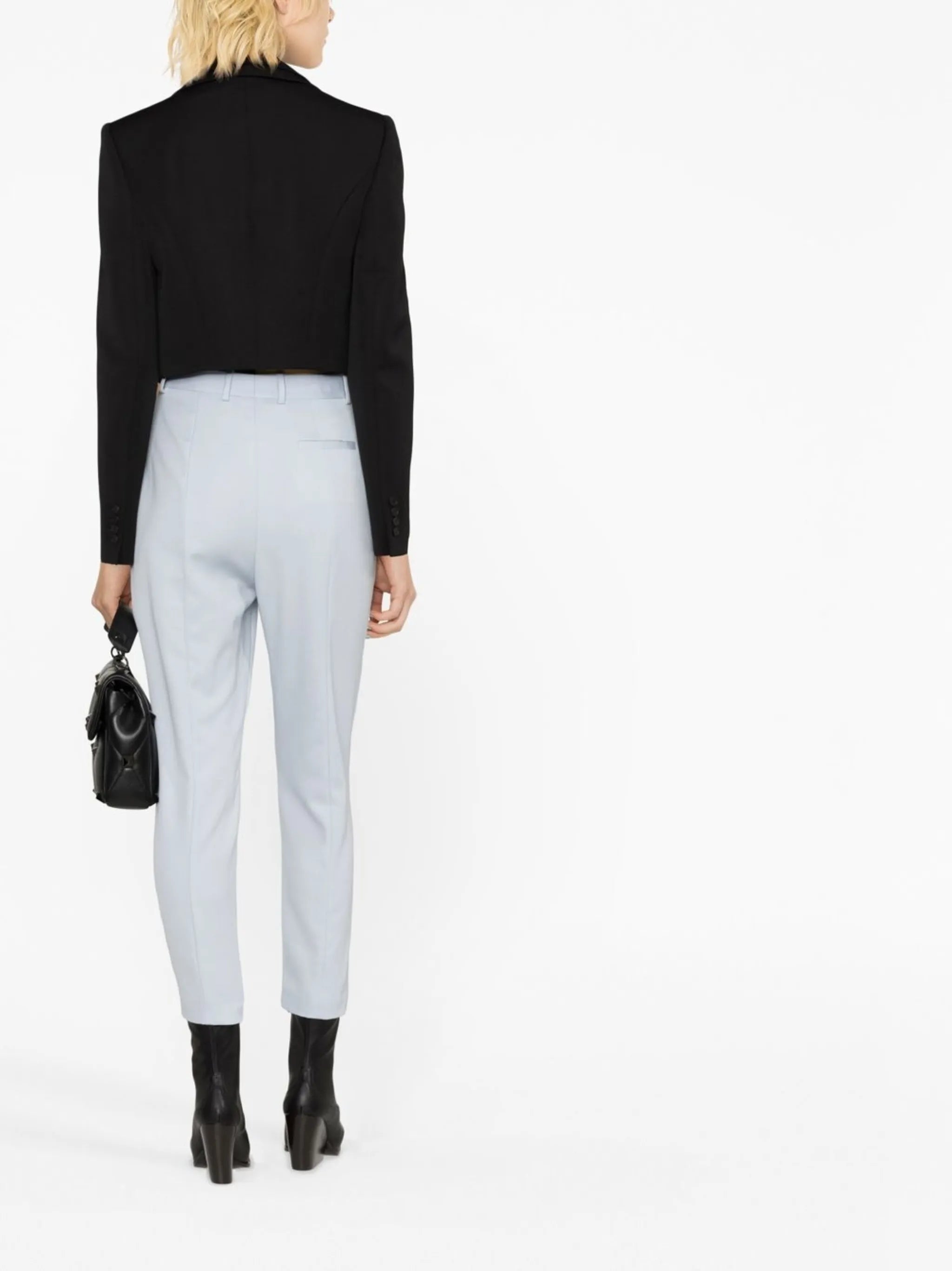 cropped wool blazer