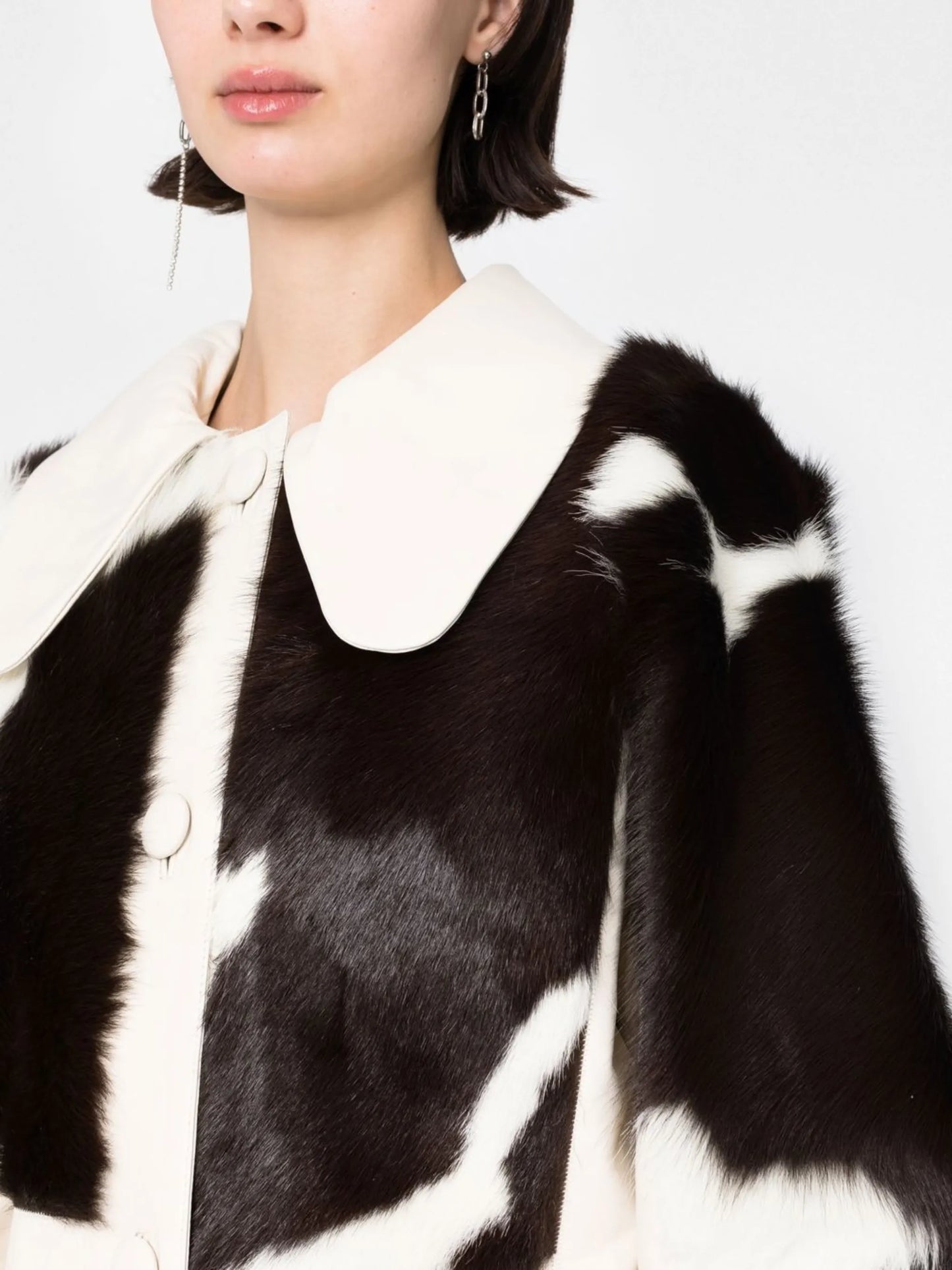 Madalynn cow-print coat