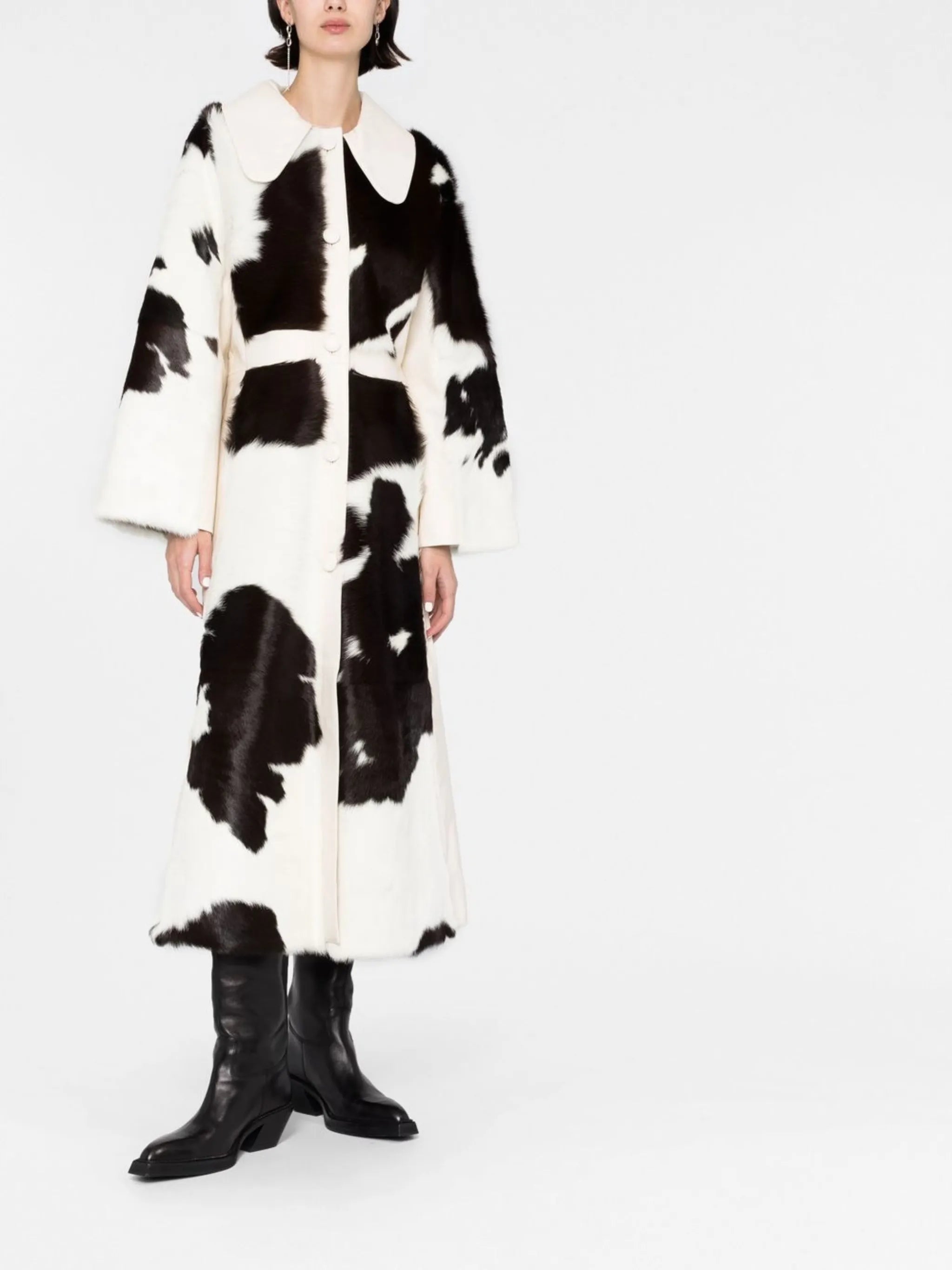 Madalynn cow-print coat