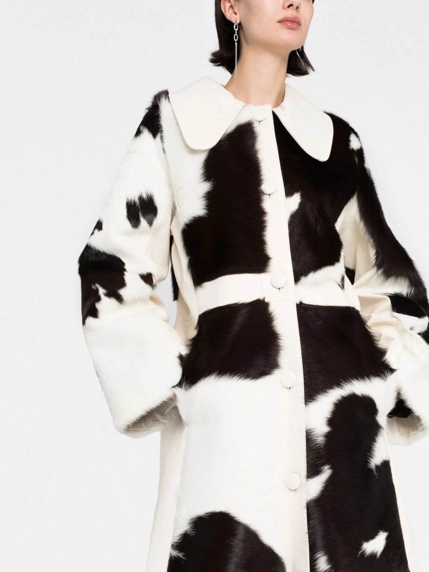Madalynn cow-print coat