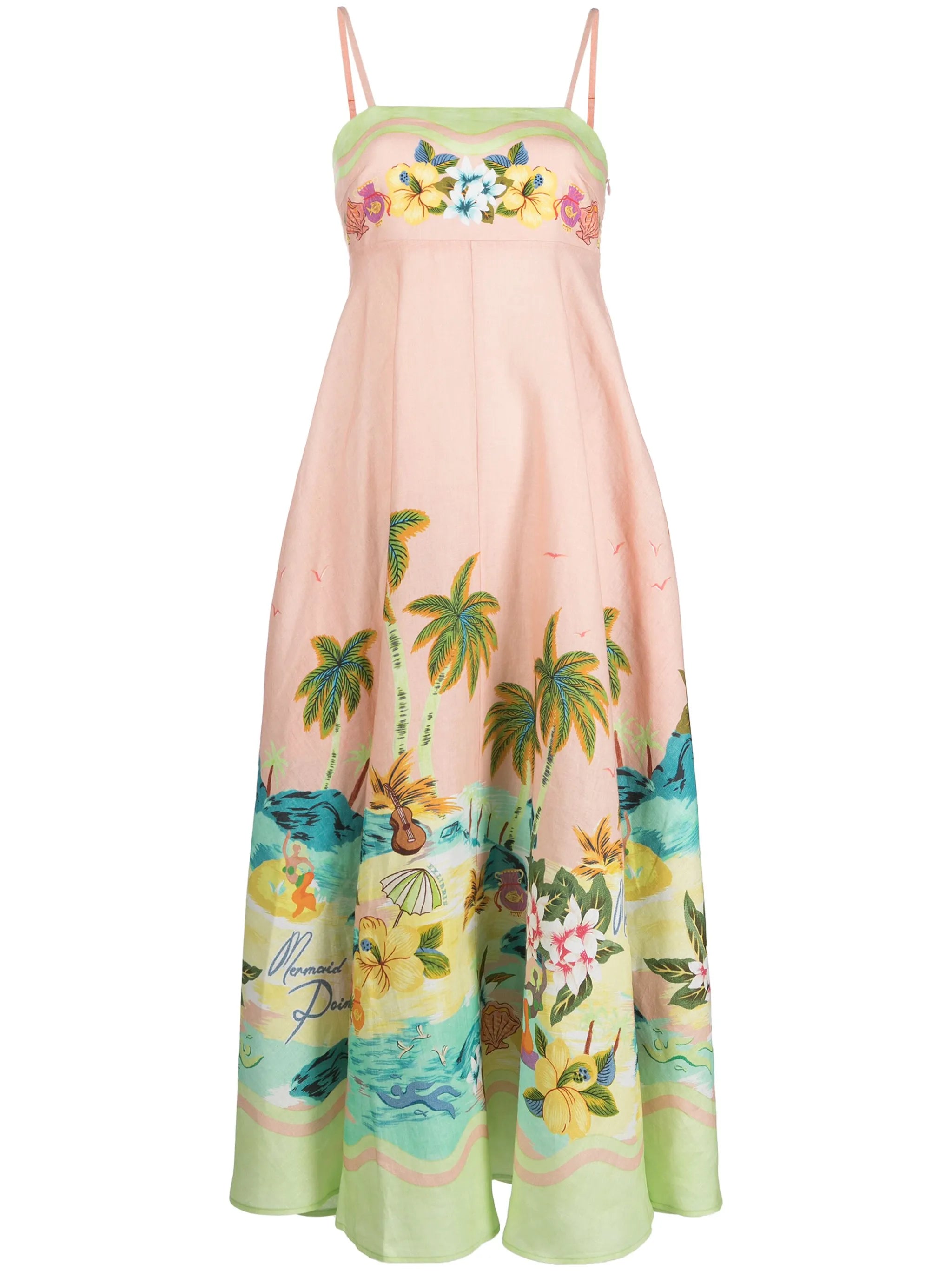 Mermaid Point printed linen dress