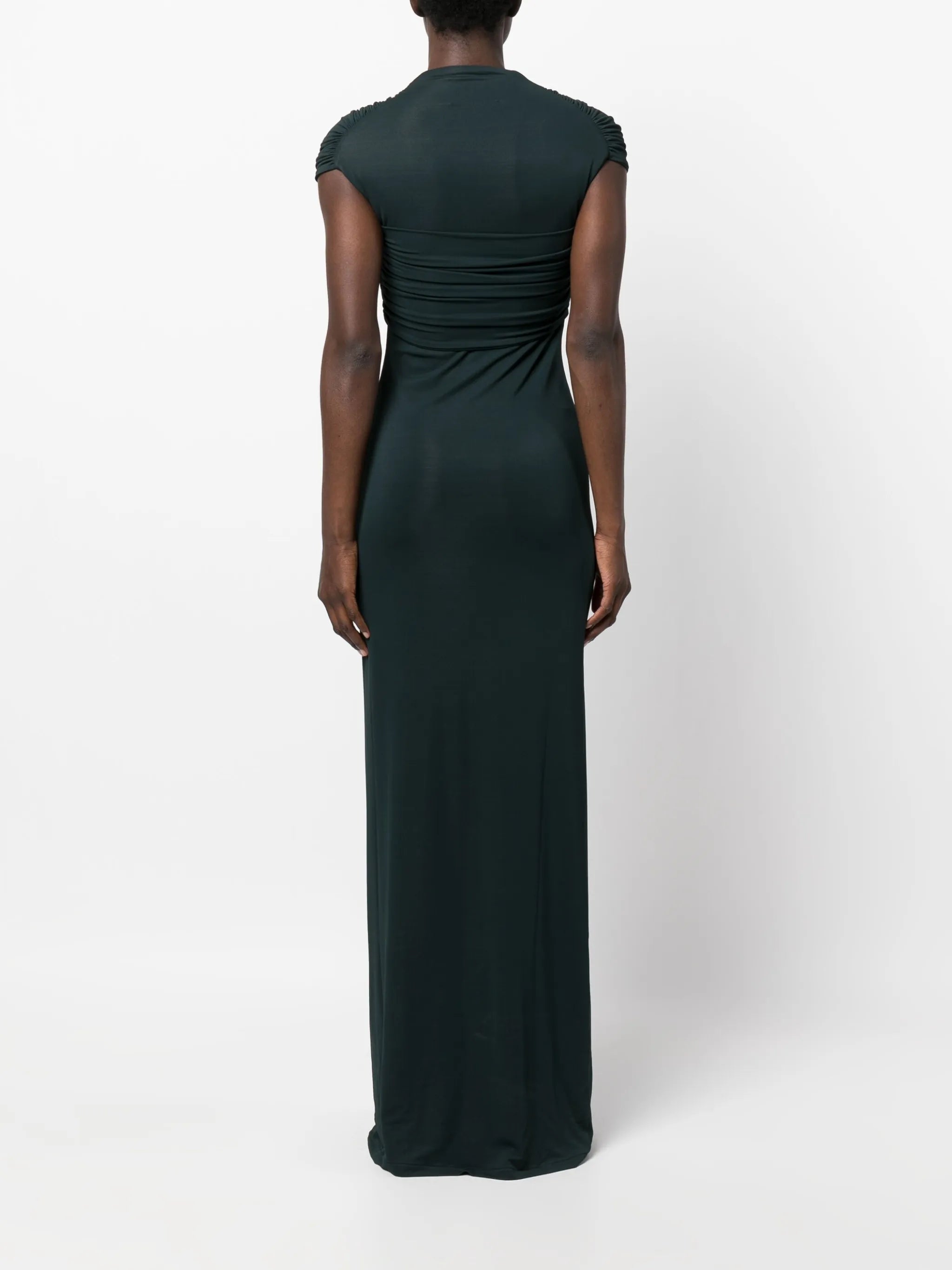 twist-detail short-sleeve dress