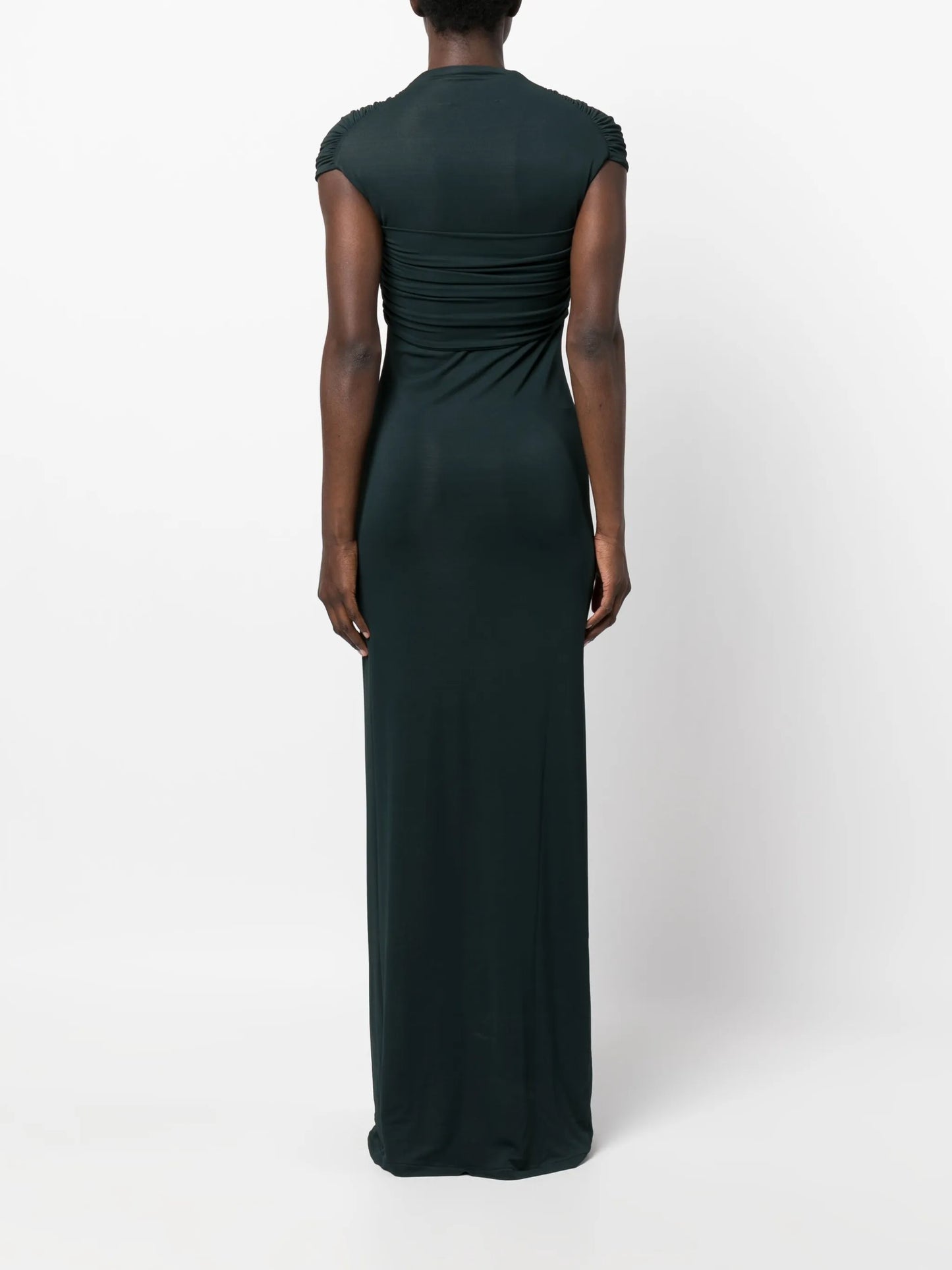 twist-detail short-sleeve dress