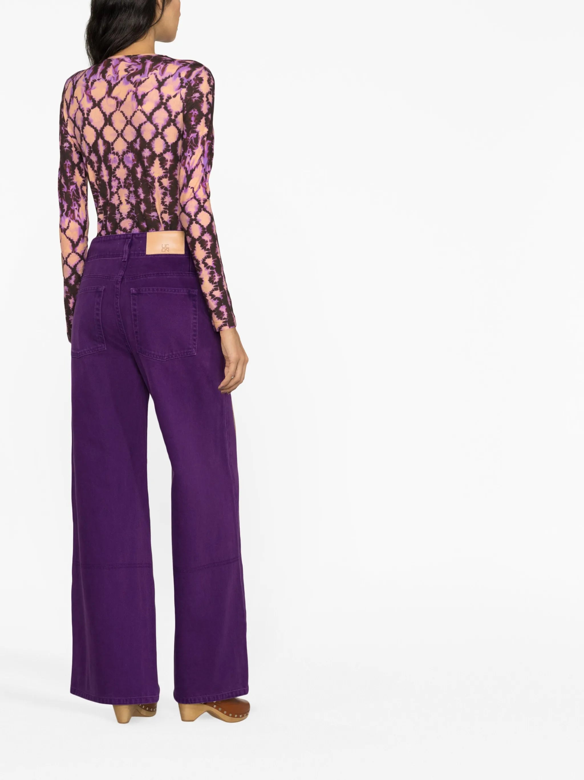 Eve Wisteria-print jersey top