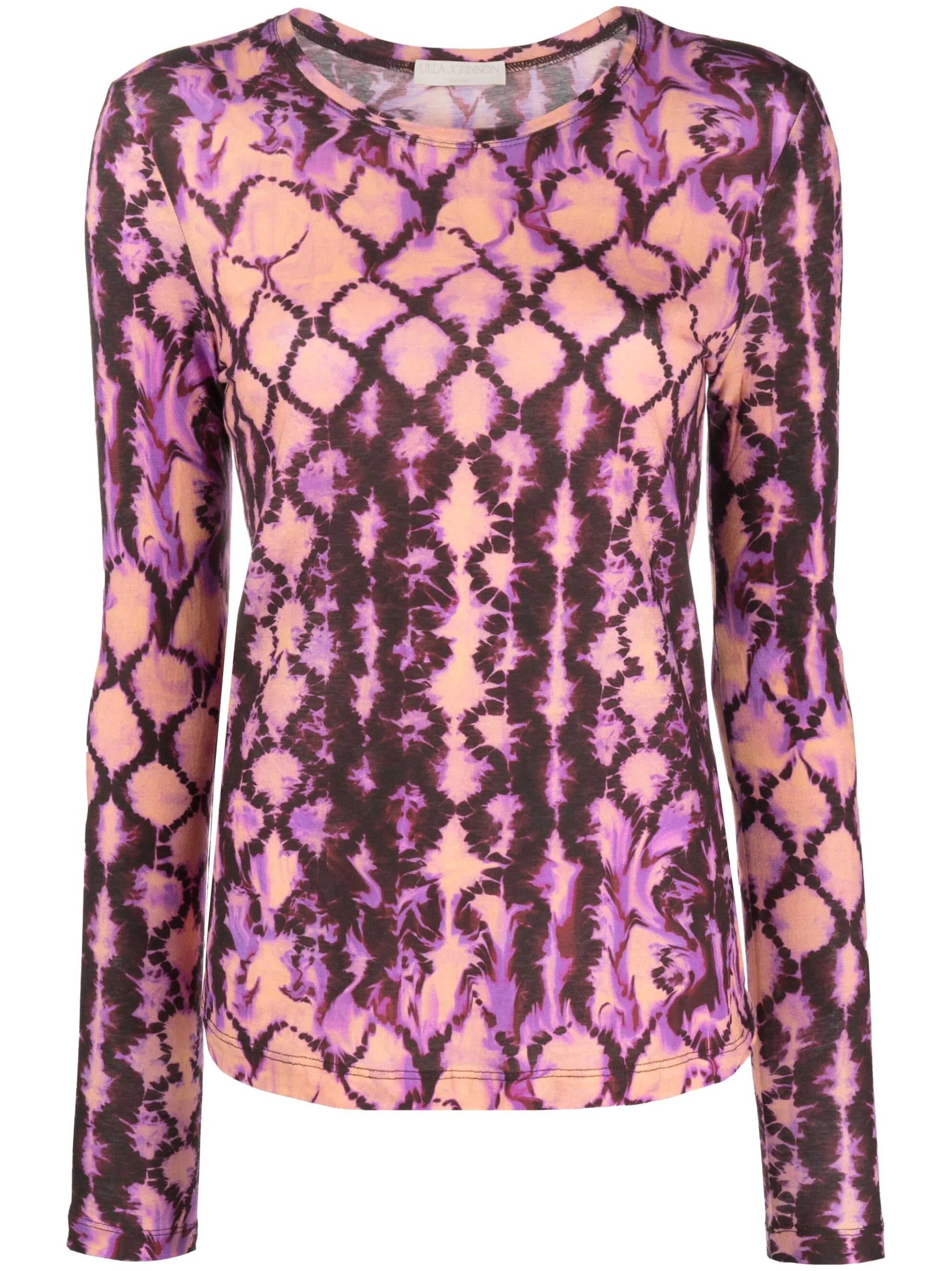 Eve Wisteria-print jersey top