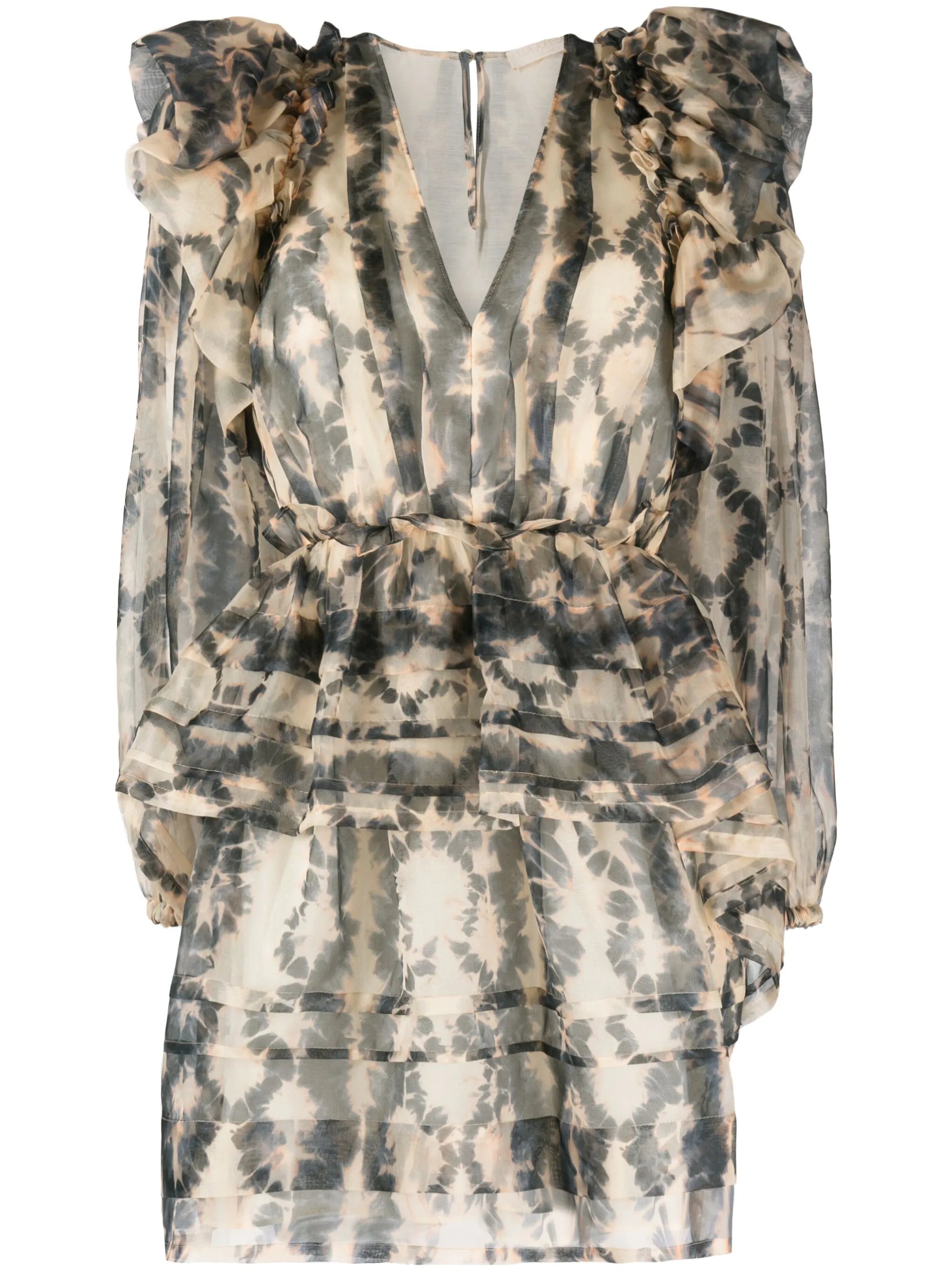 Adelaide abstract-print silk minidress