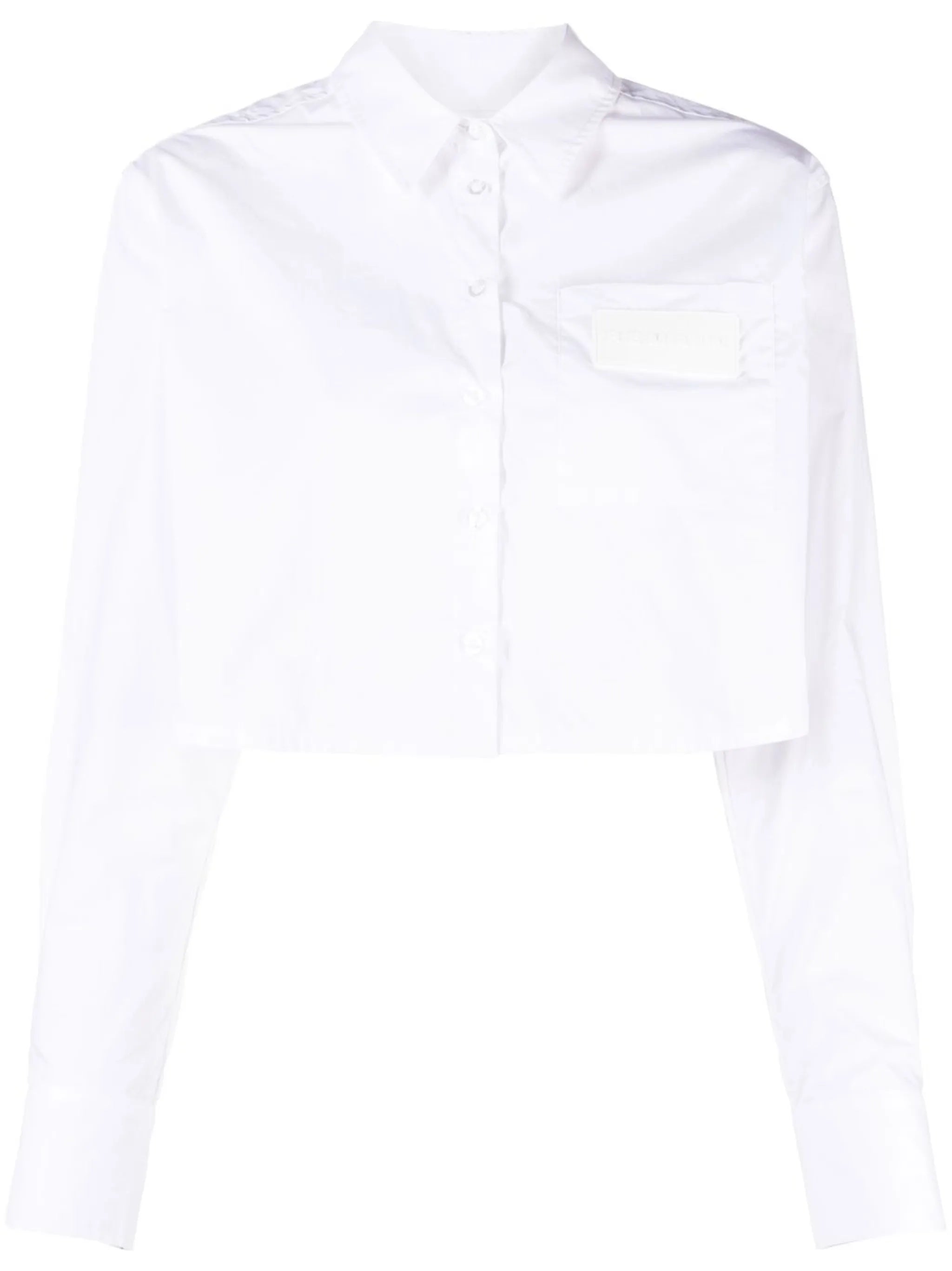 cropped organic cotton shirt