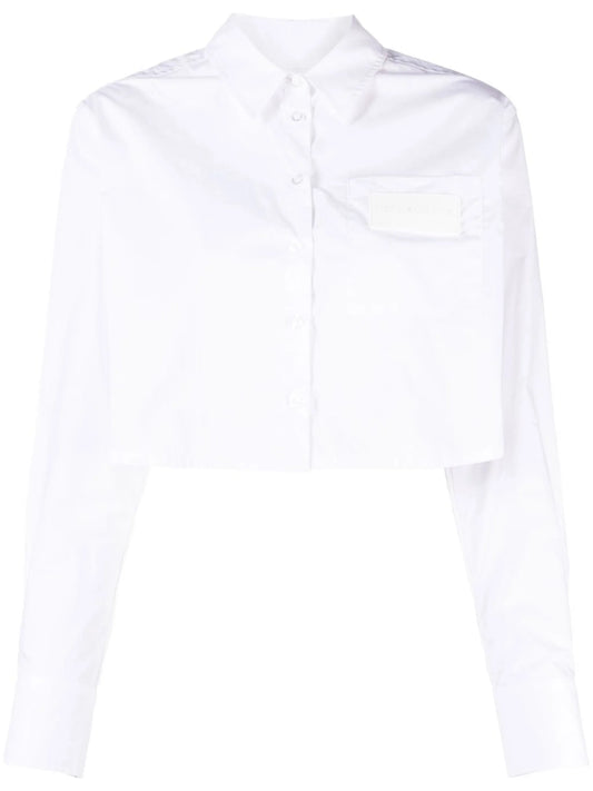 cropped organic cotton shirt