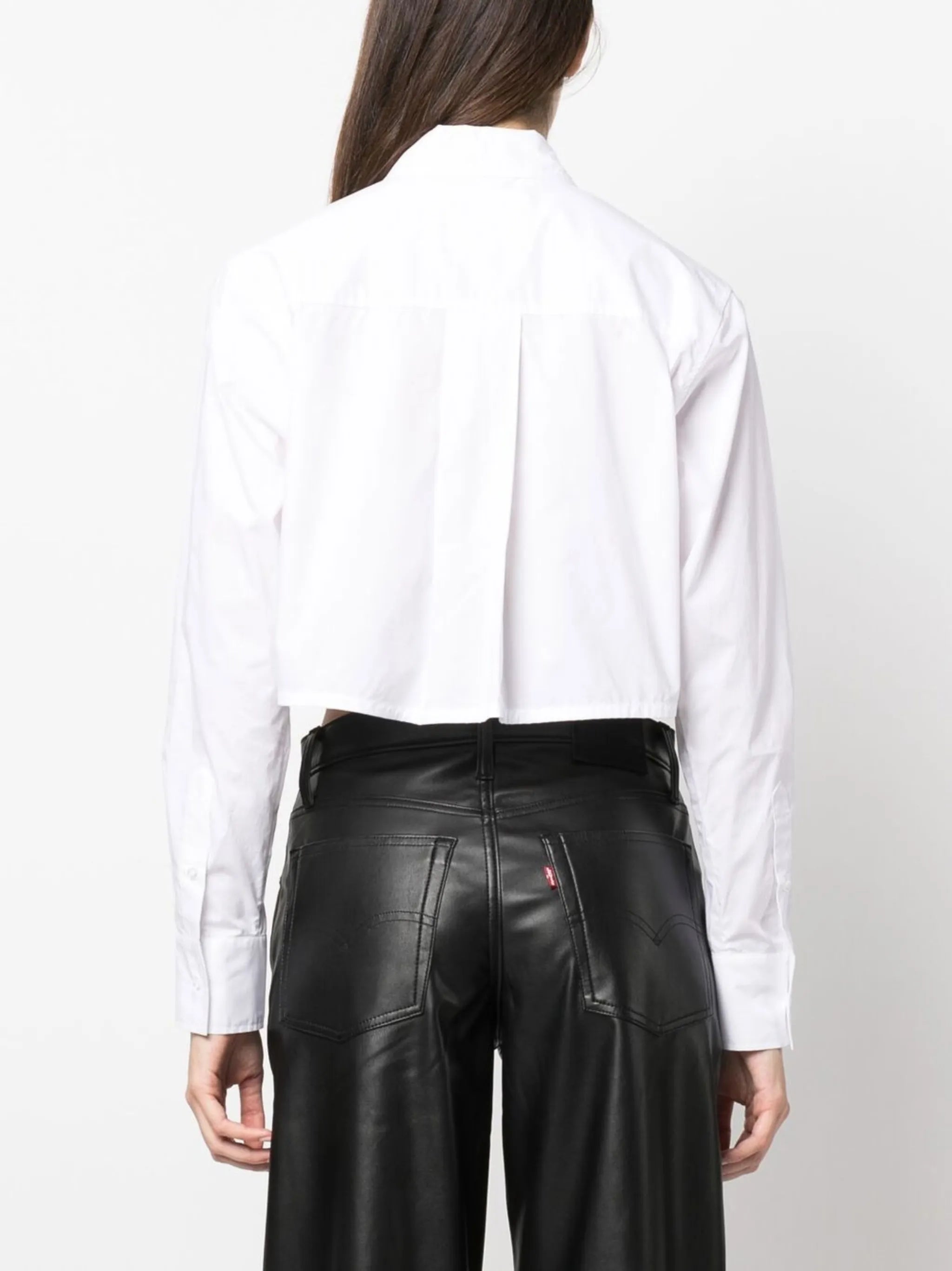 cropped organic cotton shirt