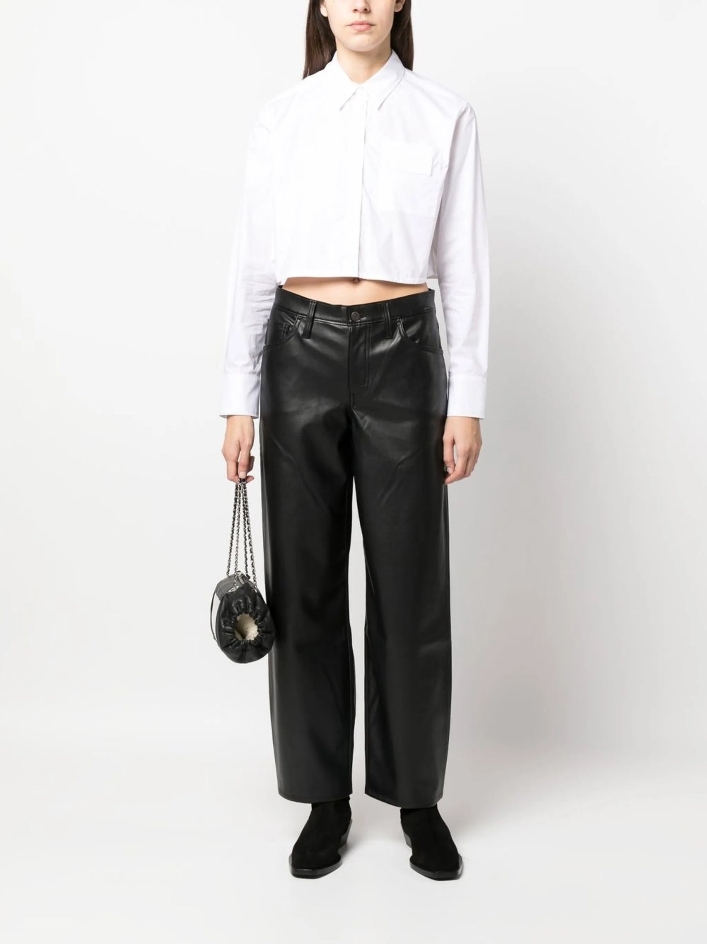cropped organic cotton shirt