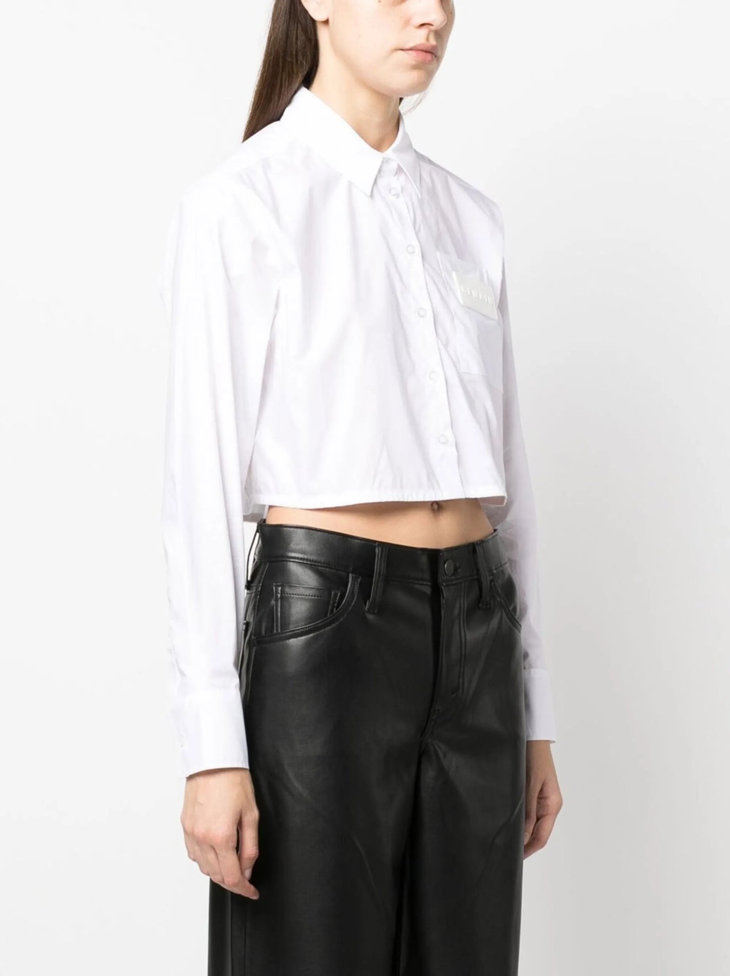 cropped organic cotton shirt