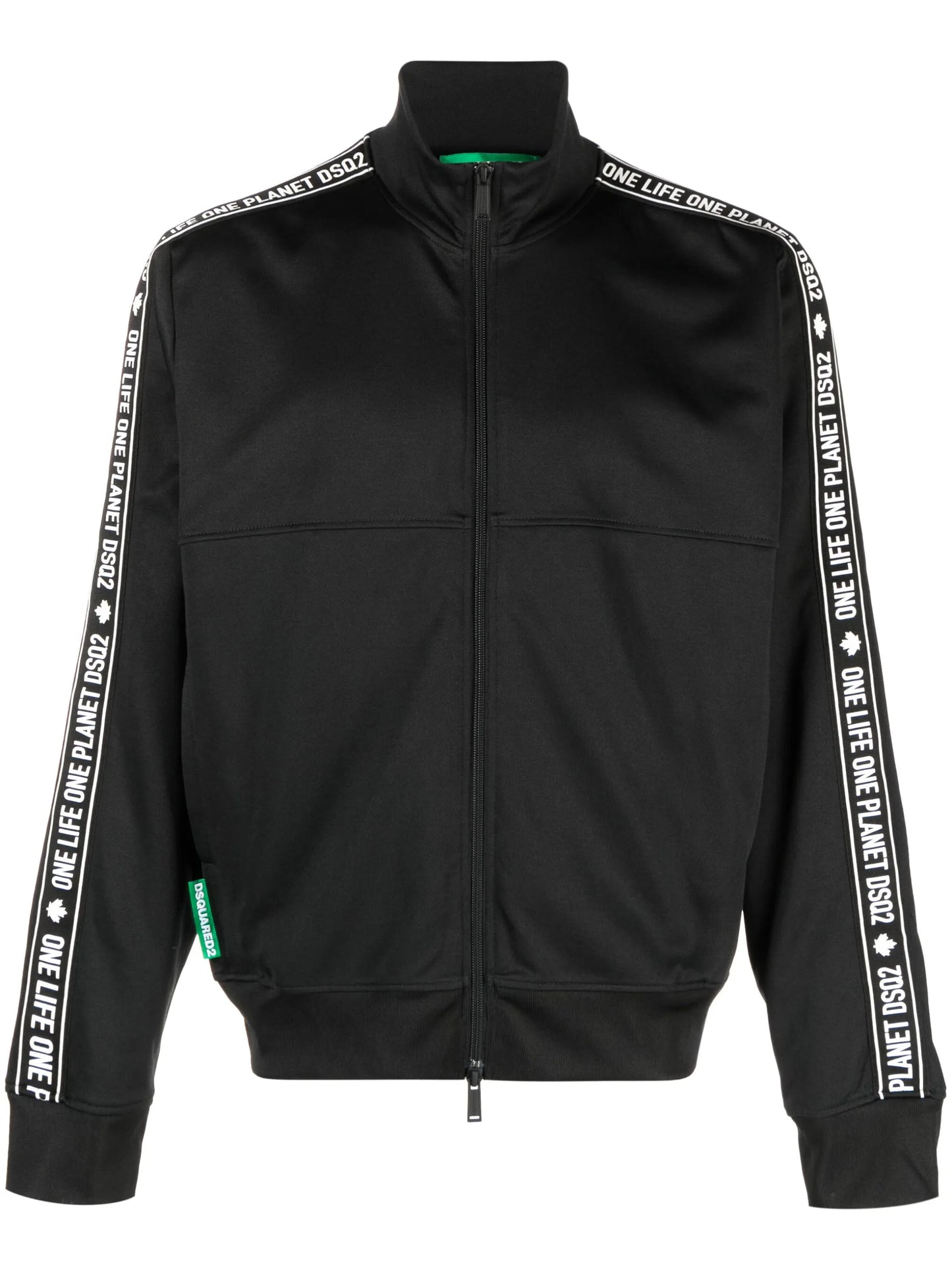 high-neck zip-up sweatshirt