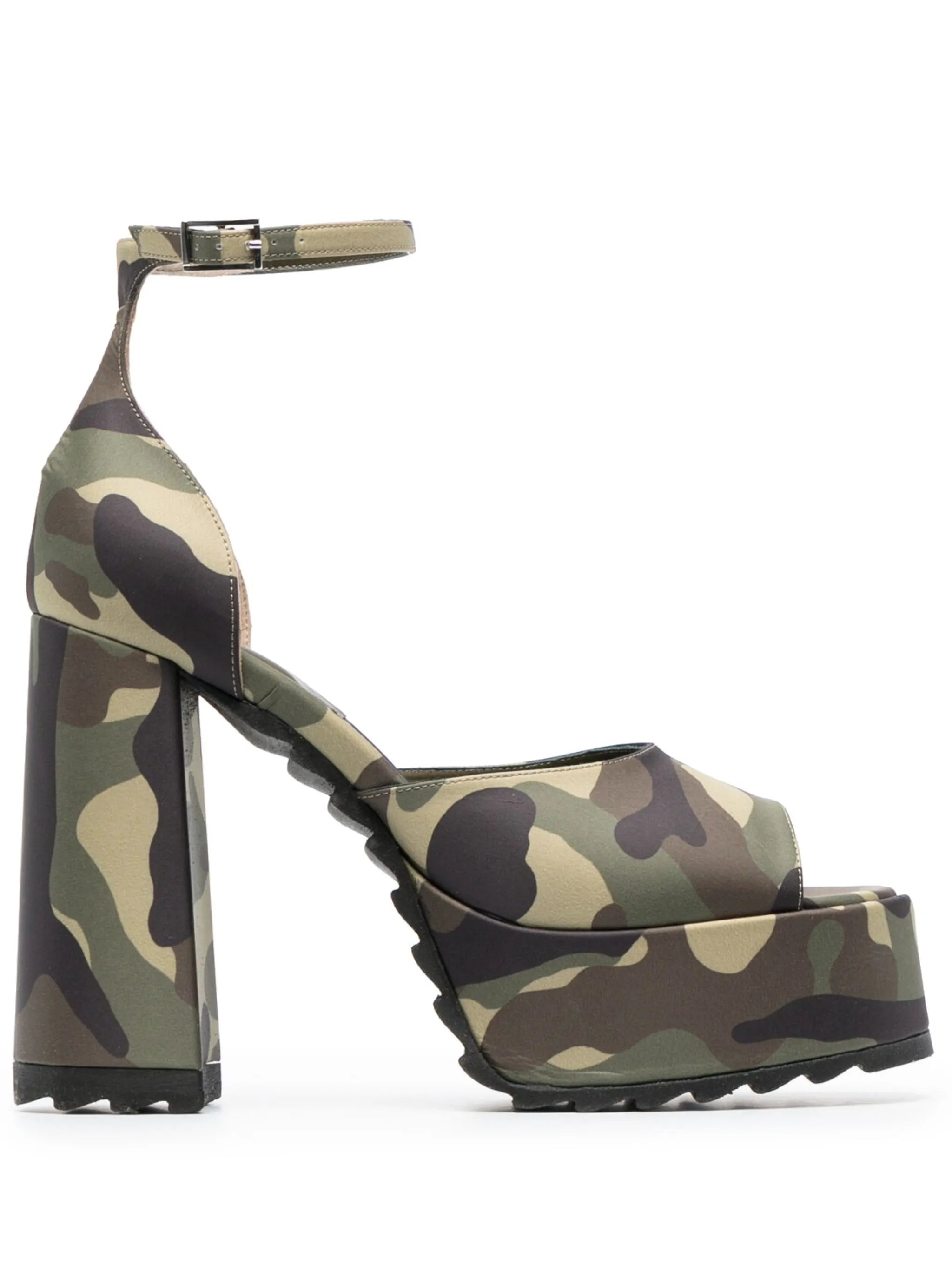camouflage-print platform sandals