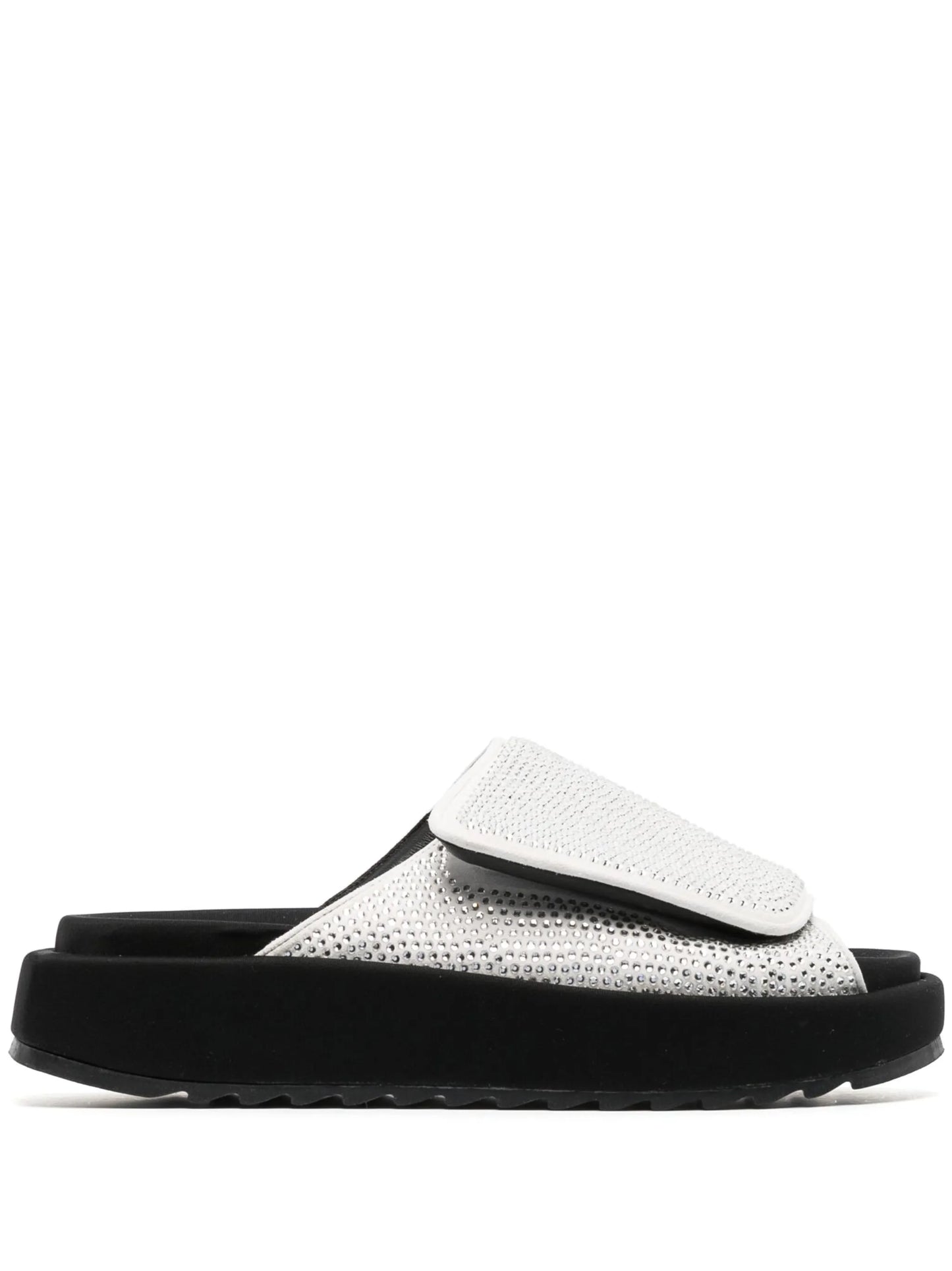 Gia 3 crystal-embellished leather slides
