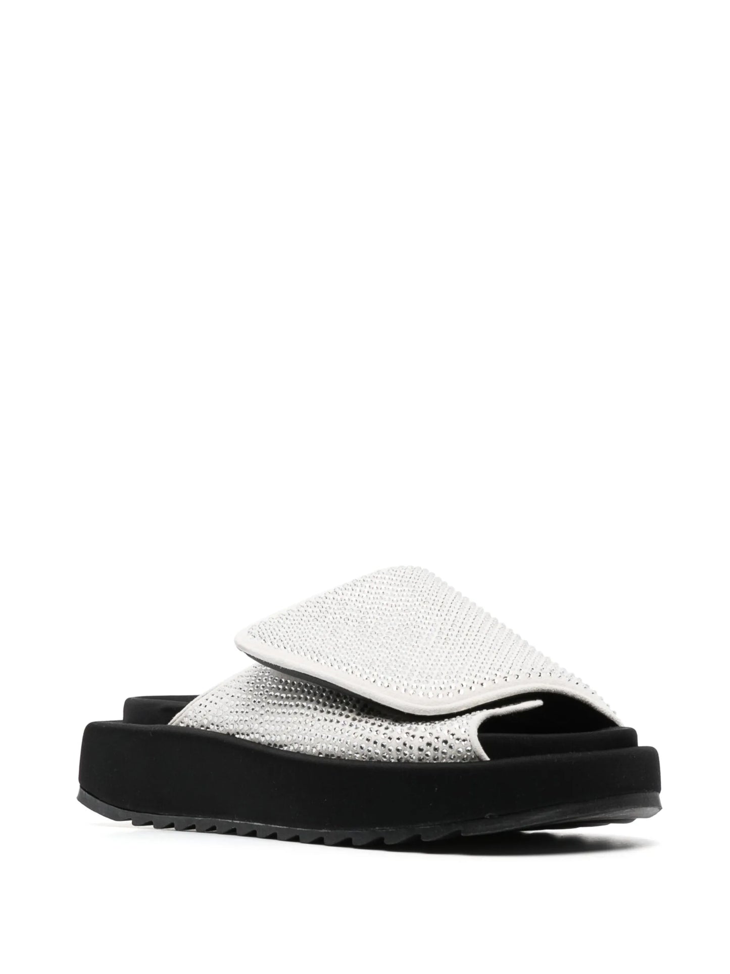 Gia 3 crystal-embellished leather slides