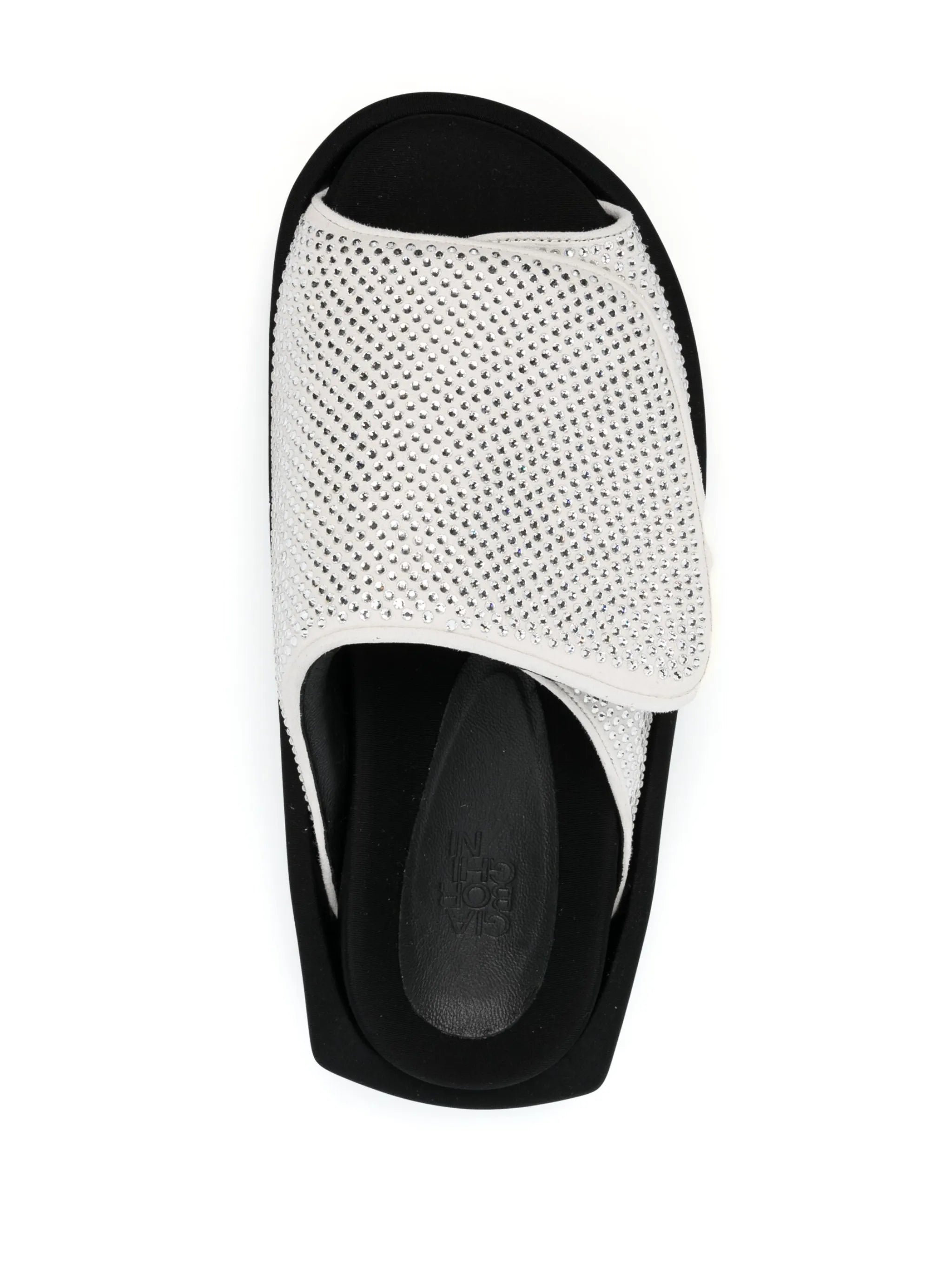 Gia 3 crystal-embellished leather slides