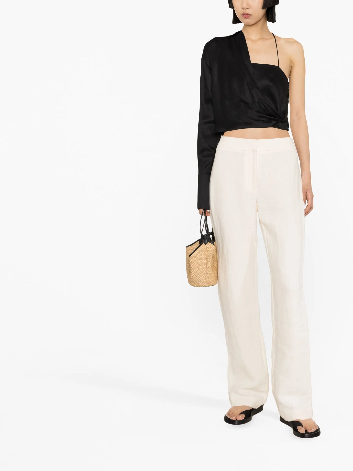 Ganri one-sleeve shirt
