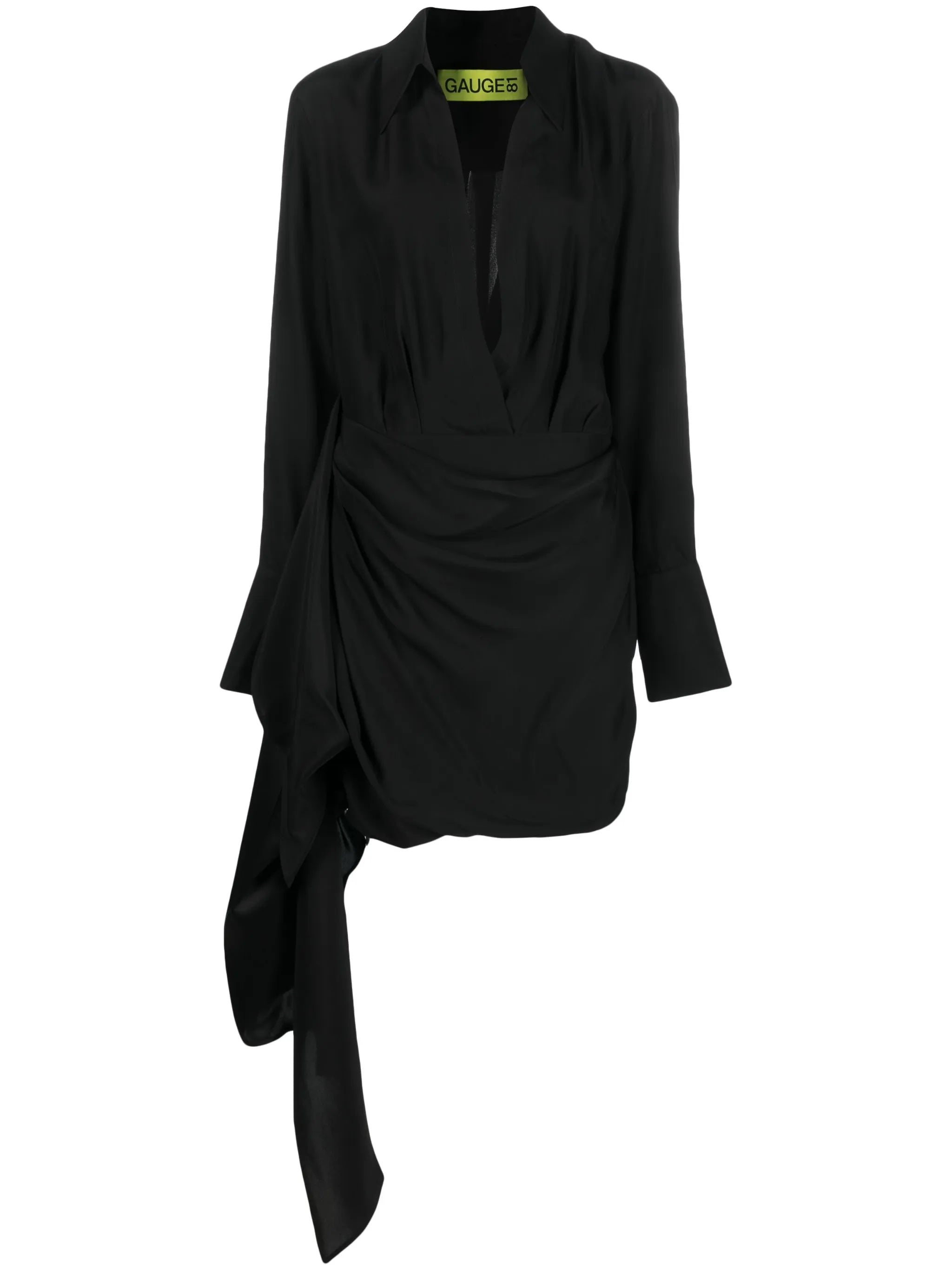 Gravia draped silk minidress