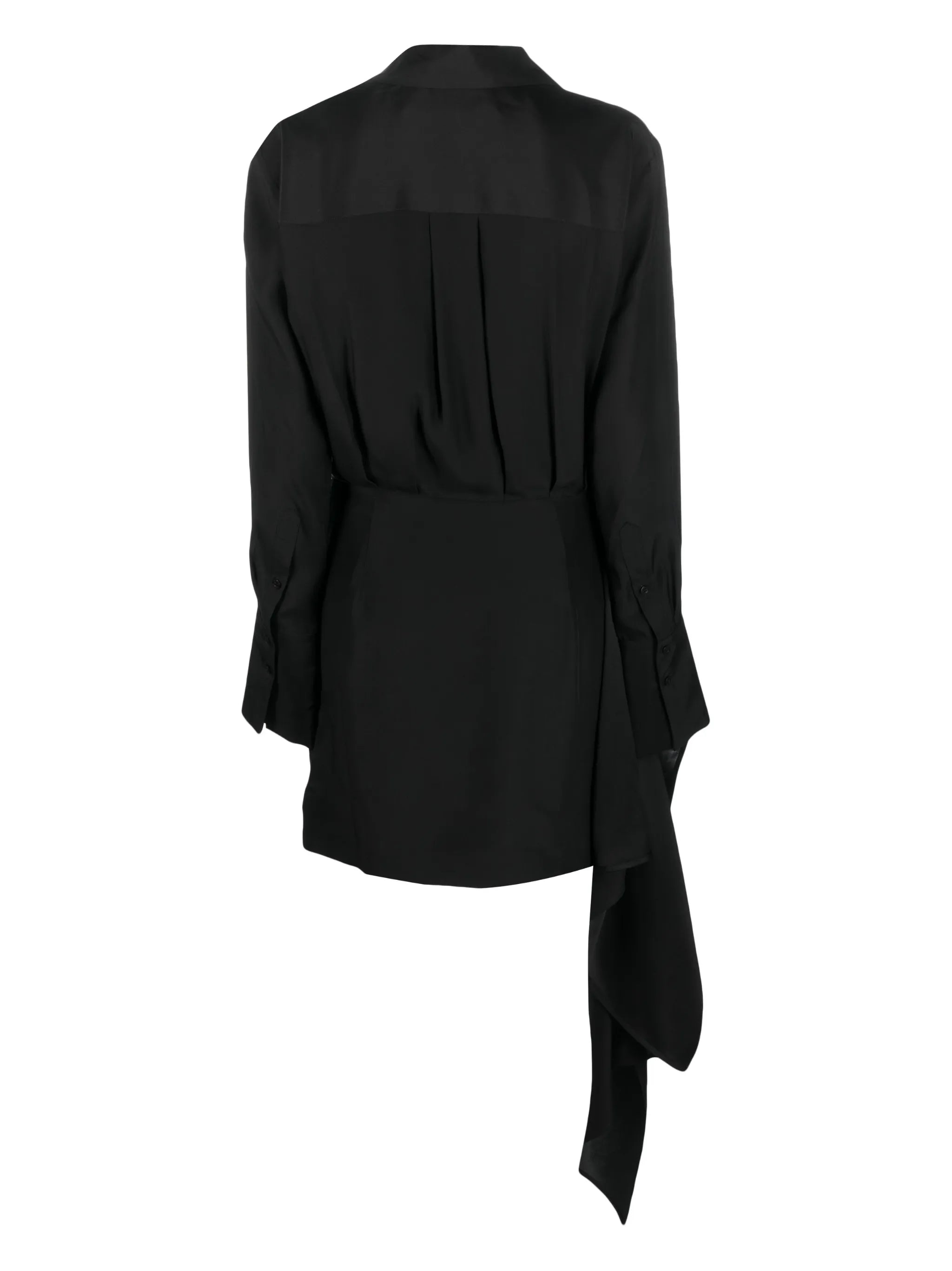 Gravia draped silk minidress
