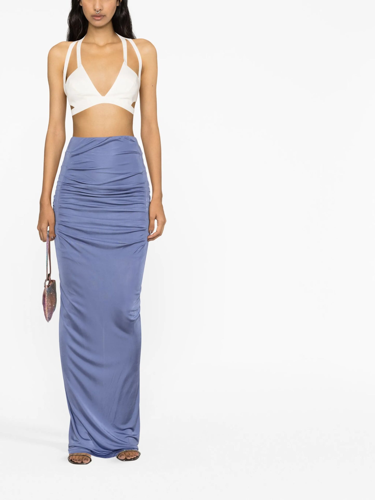 Belem ruchedmaxi skirt
