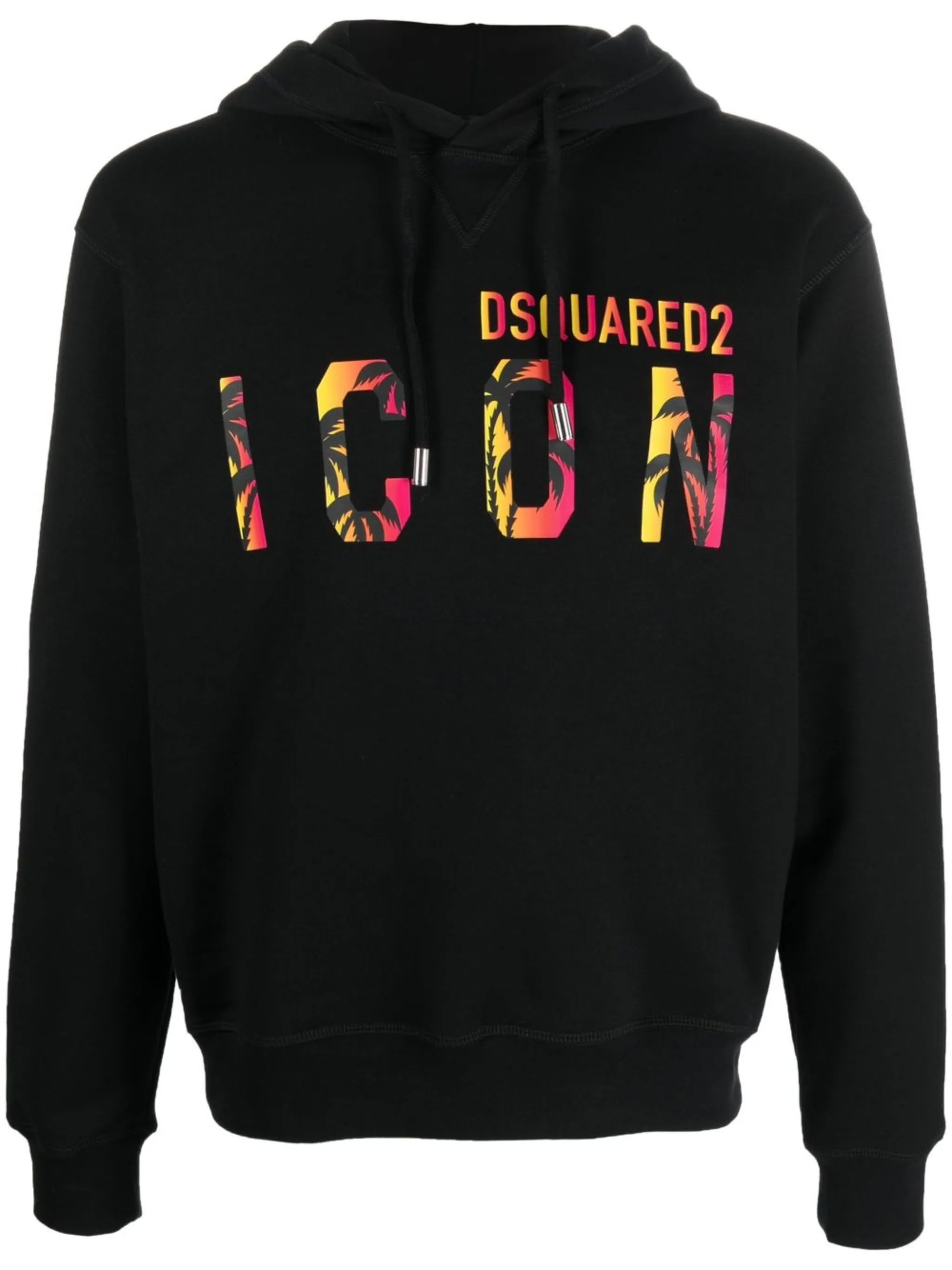 Icon-print hooded sweatshirt