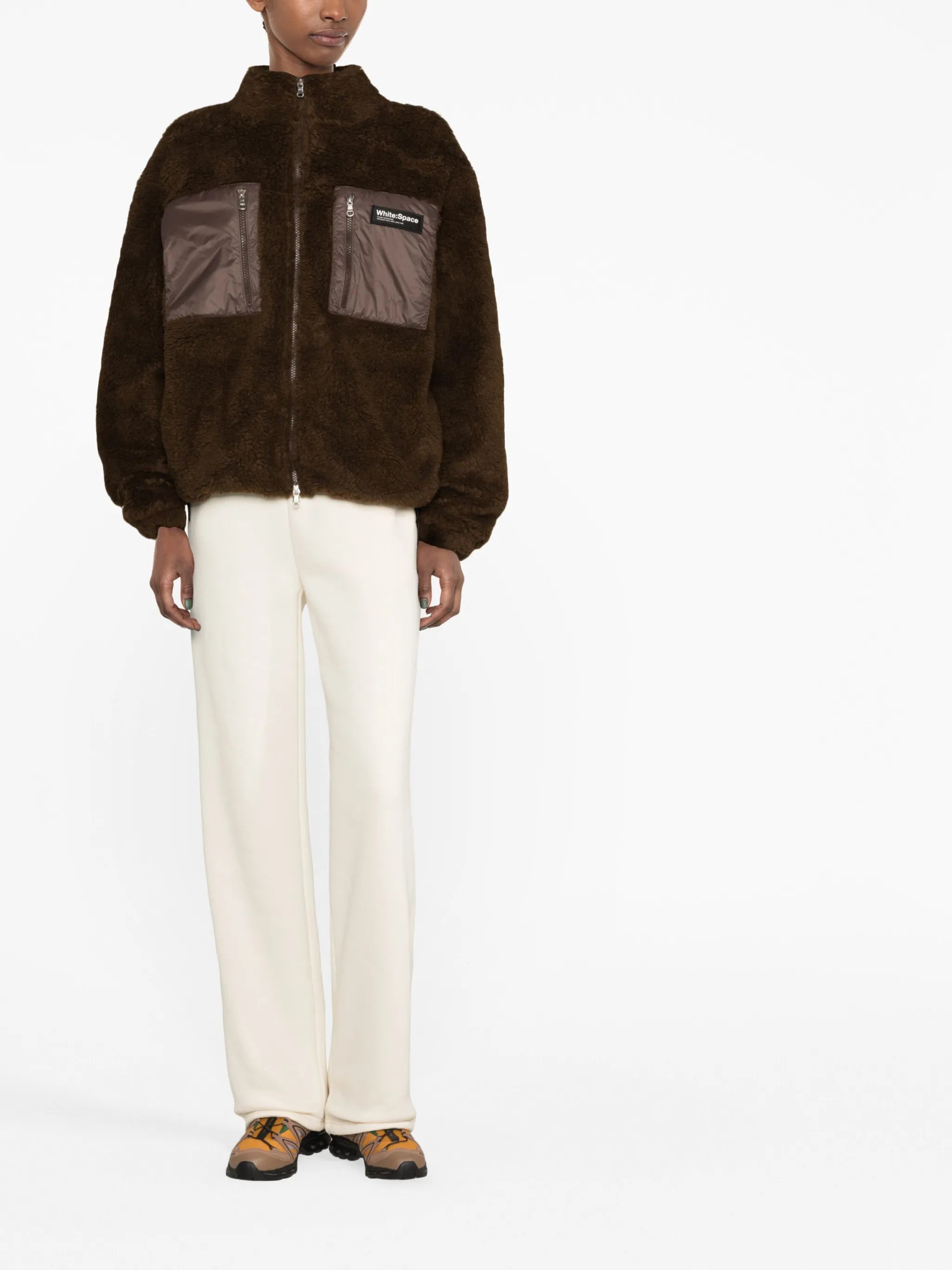 zip-up sherpa jacket