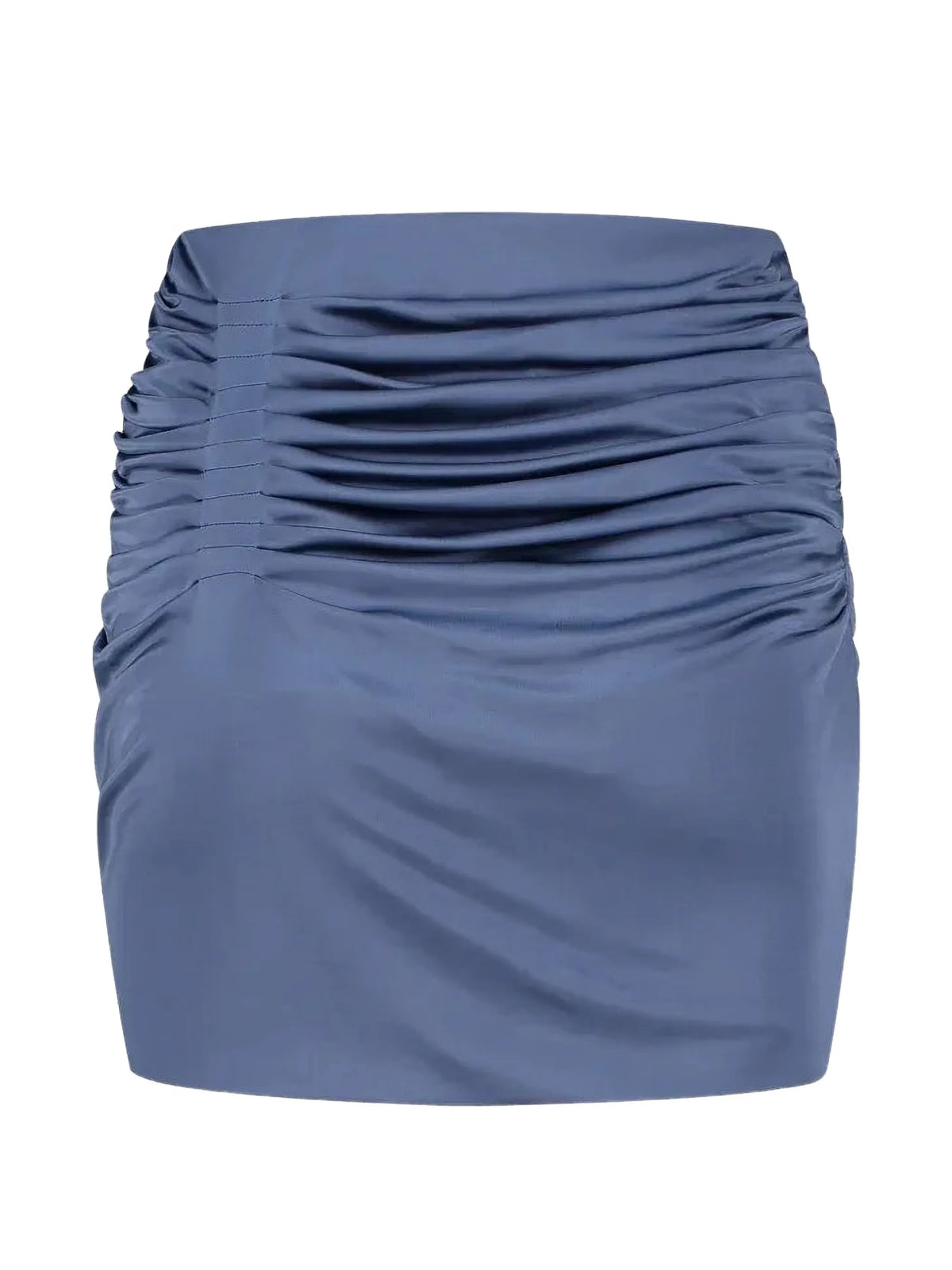 Maroon ruched mini skirt
