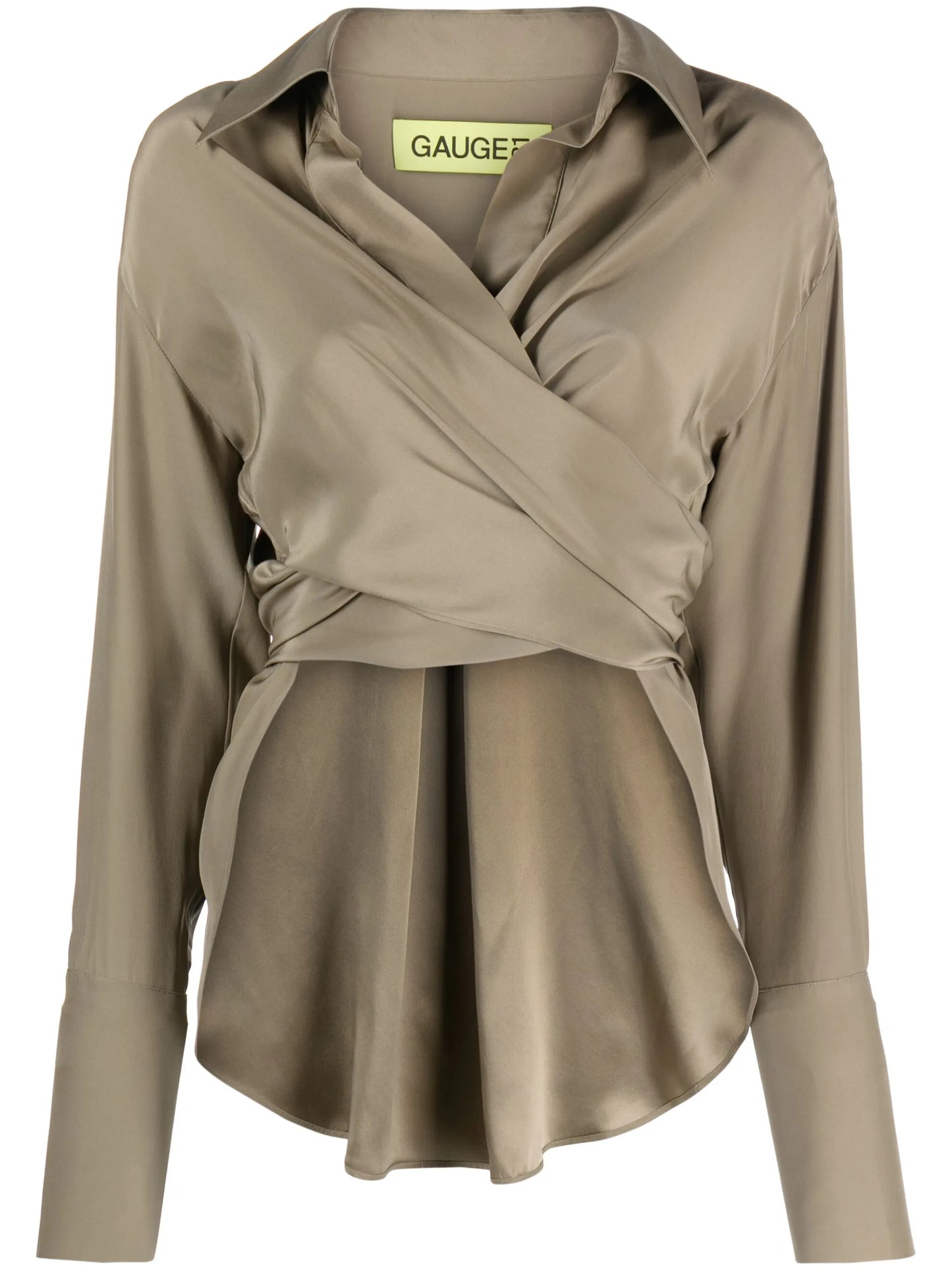 Sabinas silk wraparound shirt