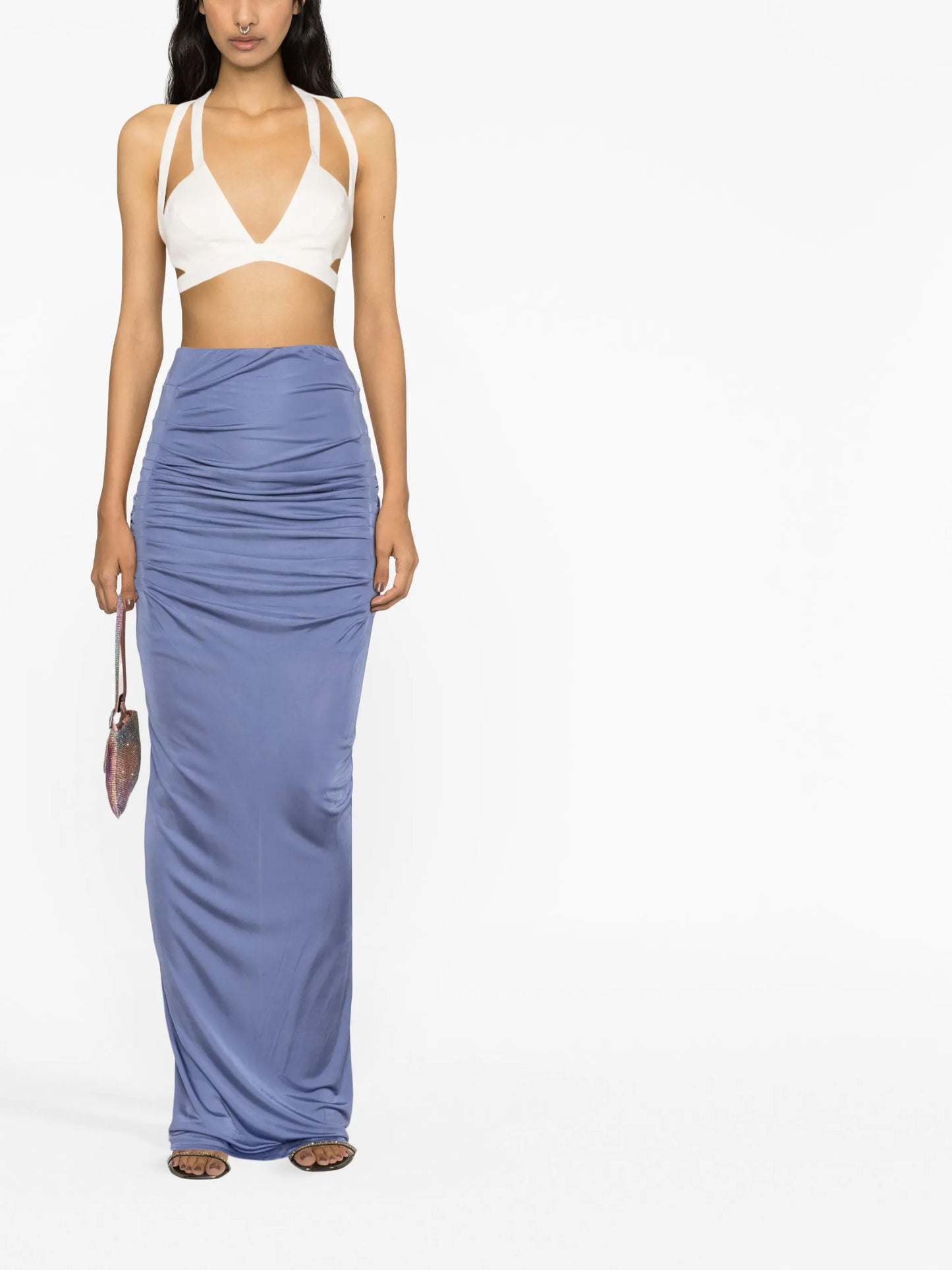 Medevi linen crop top