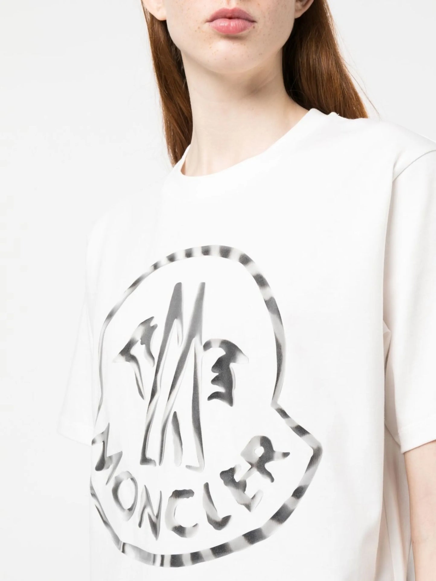 White Logo Print Short Sleeve T-shirt
