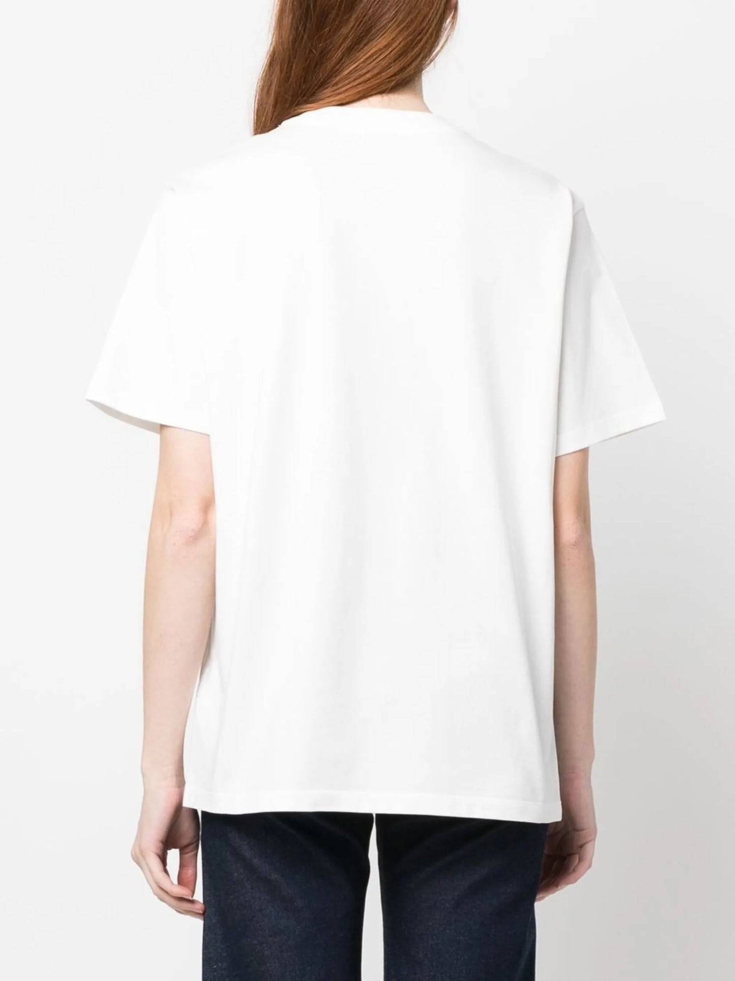 White Logo Print Short Sleeve T-shirt
