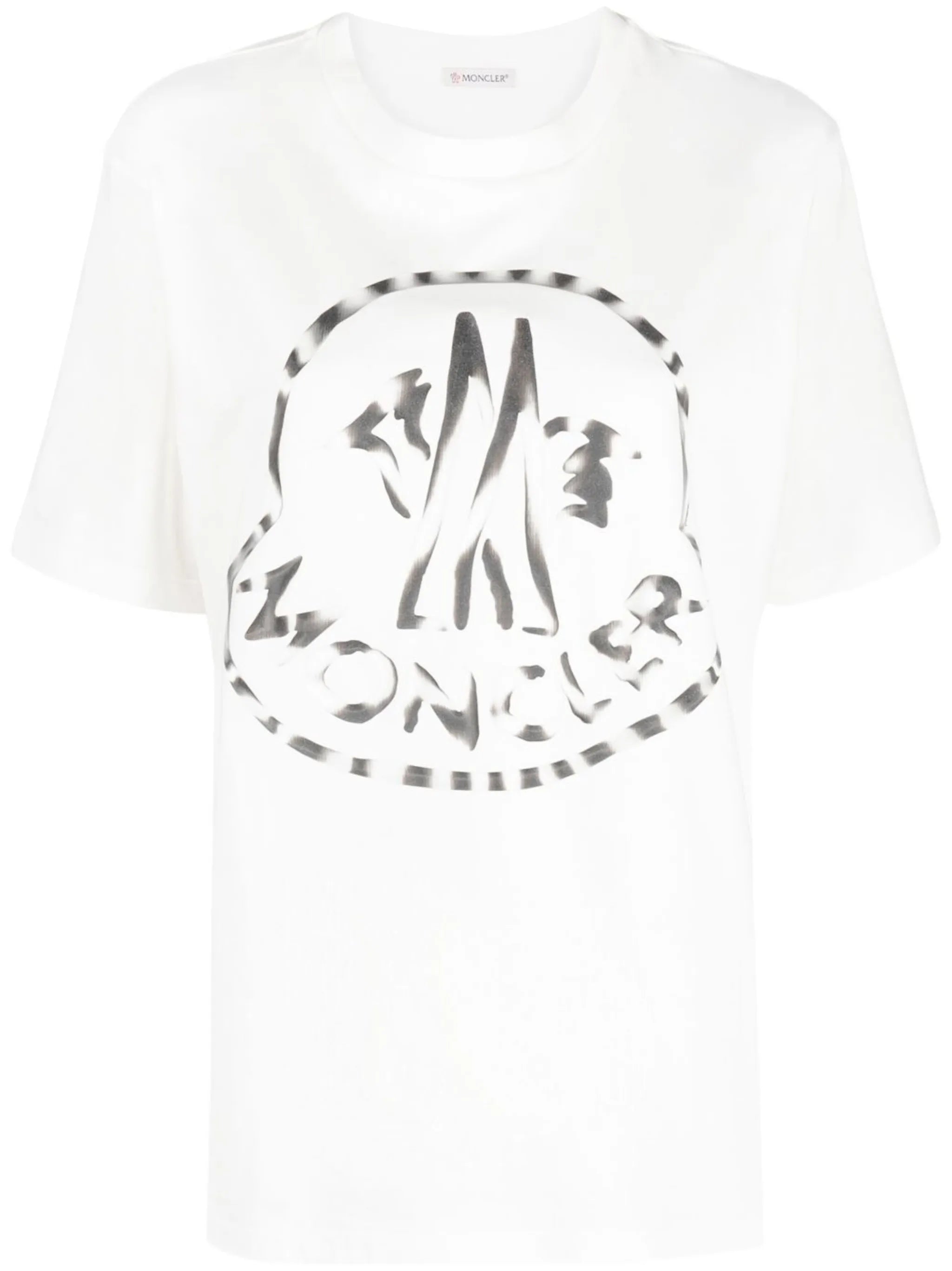 White Logo Print Short Sleeve T-shirt