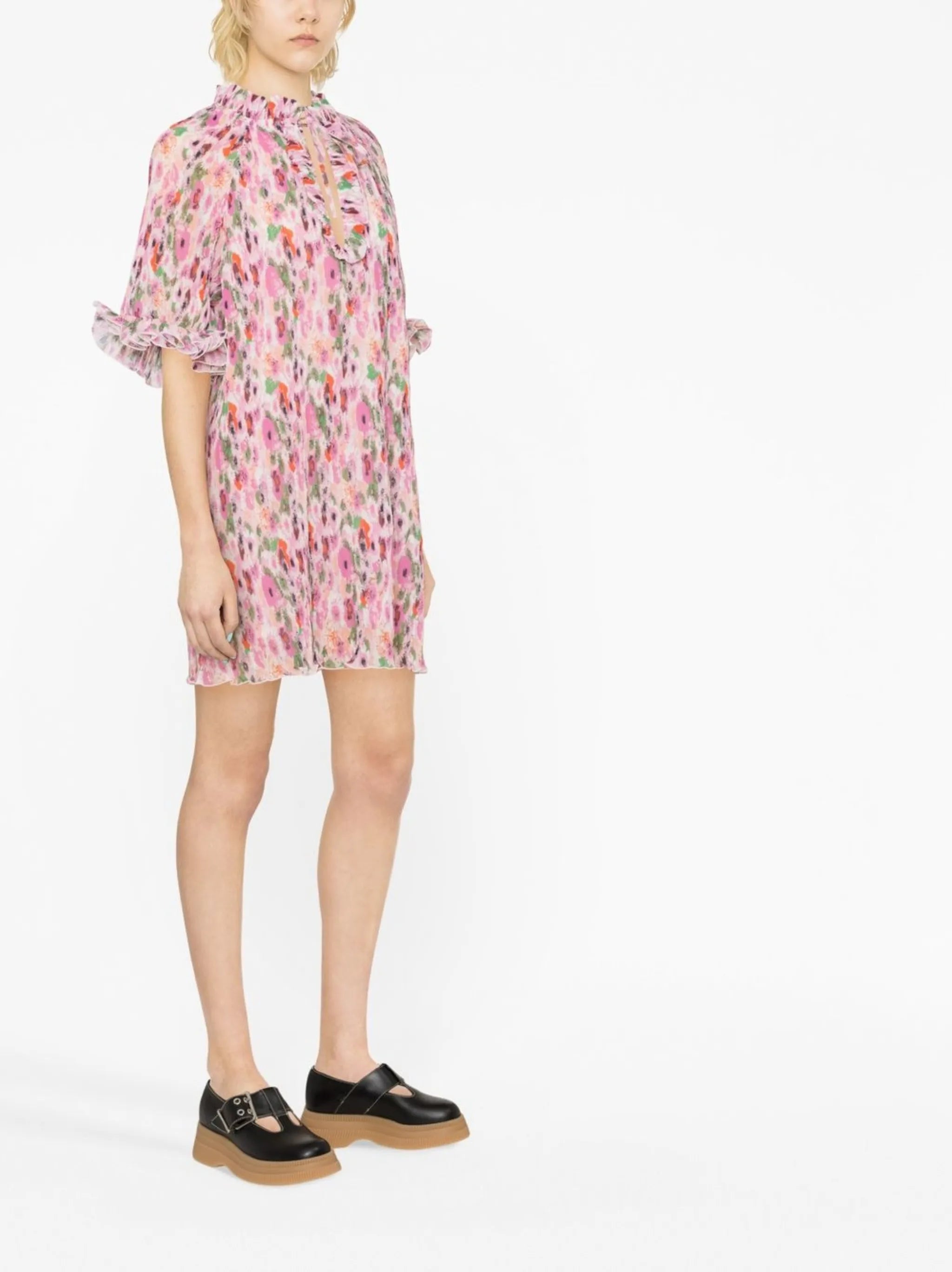 floral-print minidress