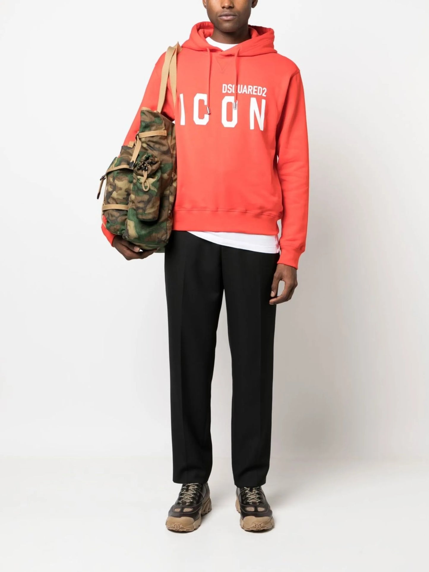 logo-print cotton hoodie