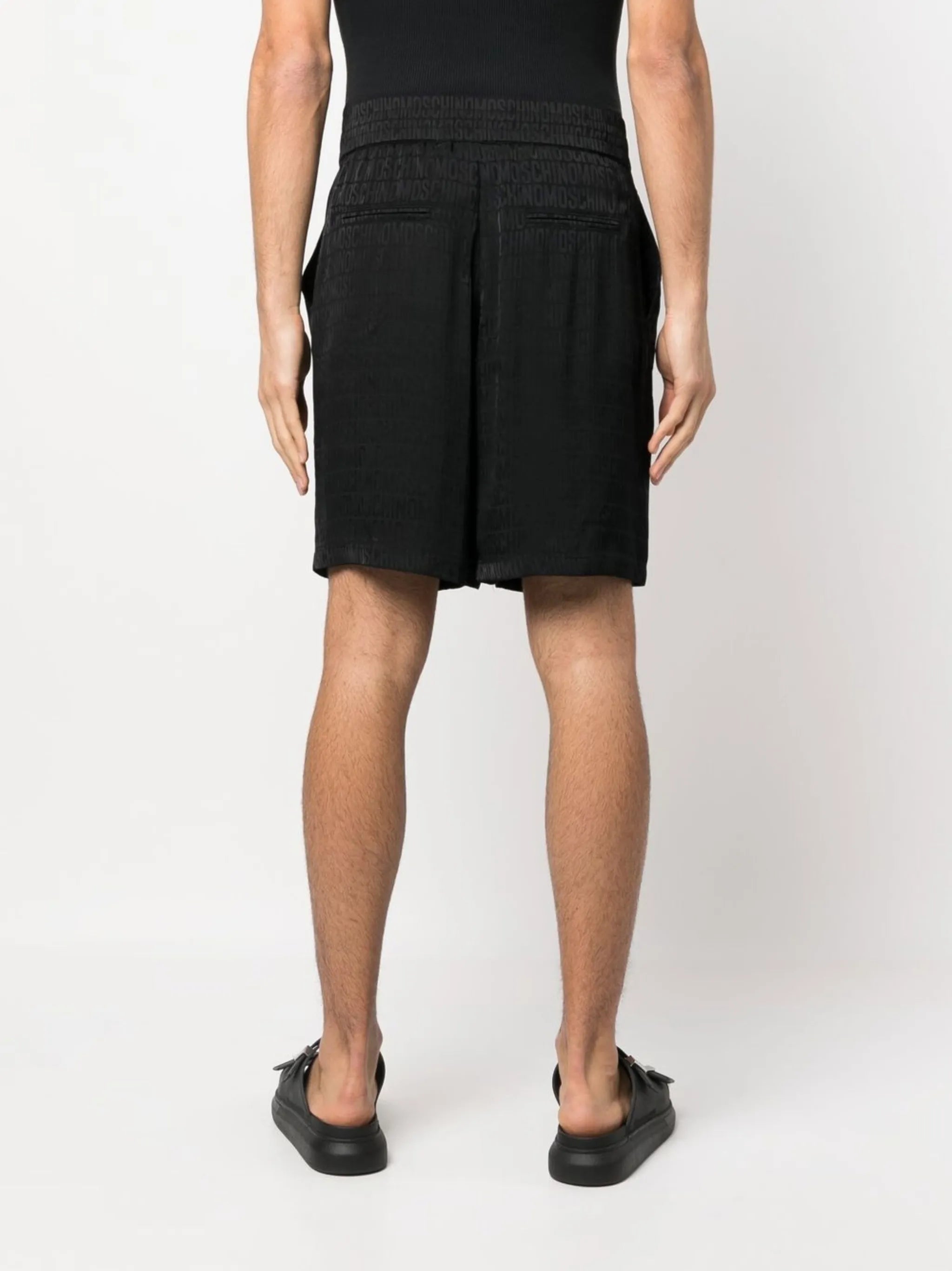 logo-print track shorts