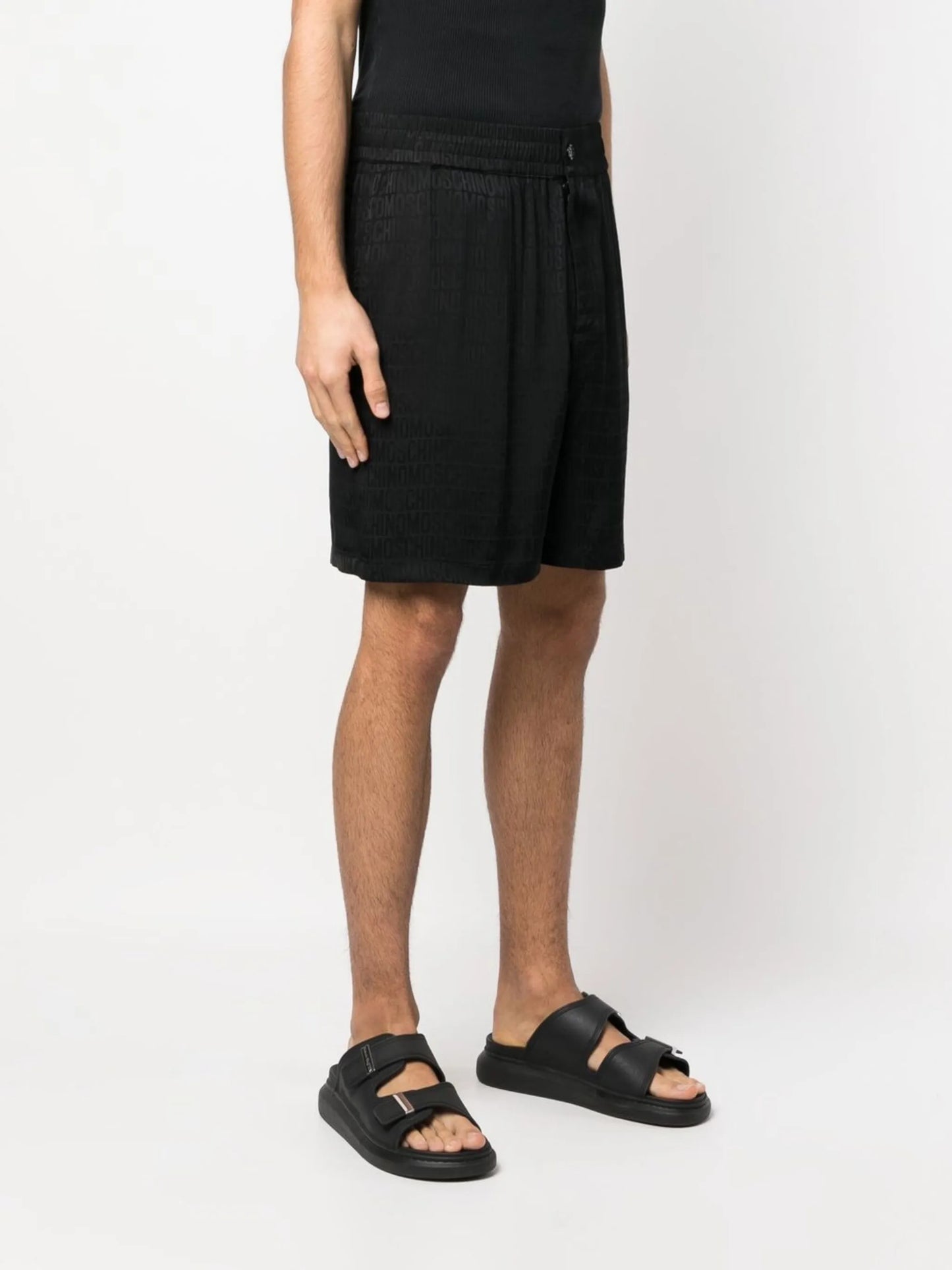 logo-print track shorts
