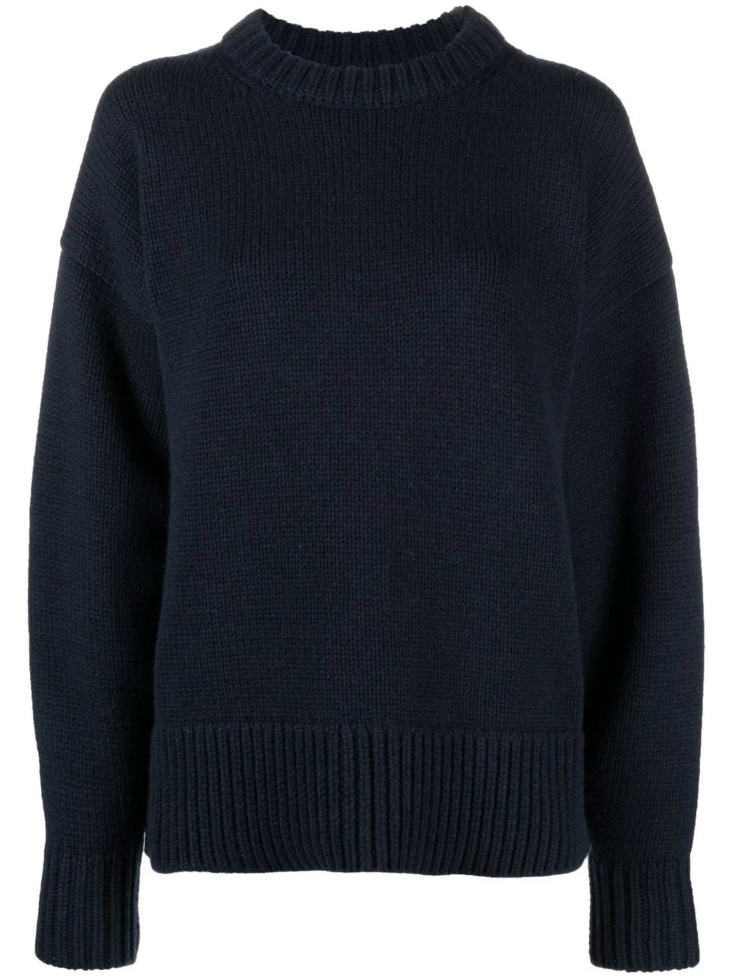 puff-sleeved knit sweater
