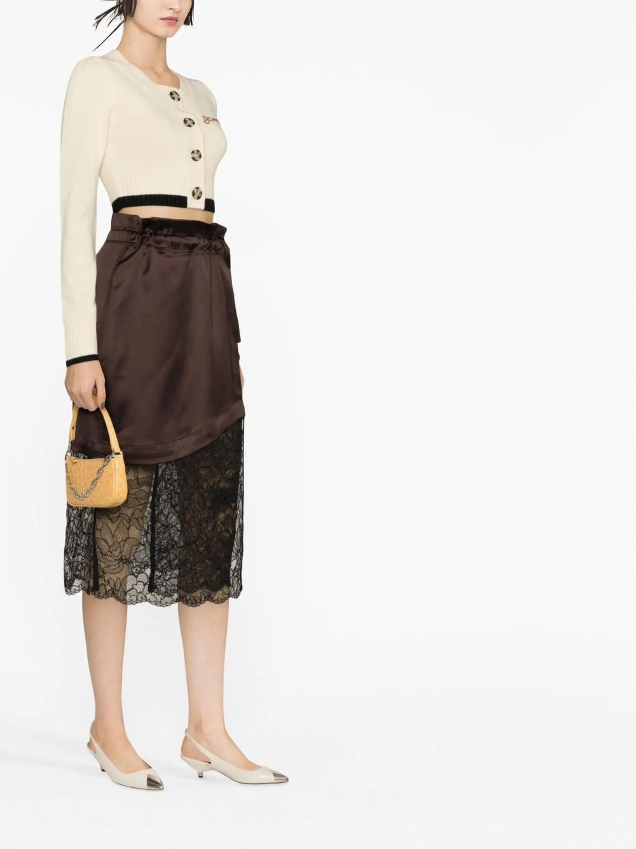 cropped round-neck cardigan